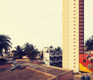 IOCOSE, 2015, Elevated Bangalore A collection of animated gifs where buildings of Bangalore, India, are elevated as advertised by the real estate agencies of the area. In Bangalore, people are constantly reminded that they should elevate themselves buying a flat in the E-city.