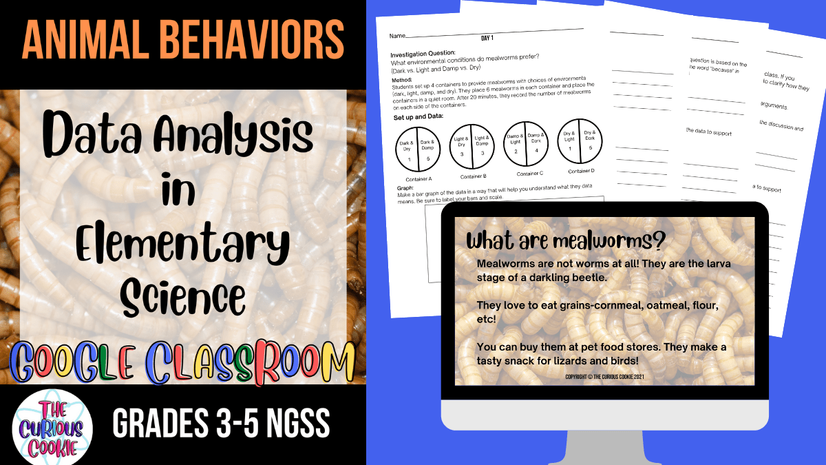 Data Analysis in Elementary Science Cover Image with photos of pages included