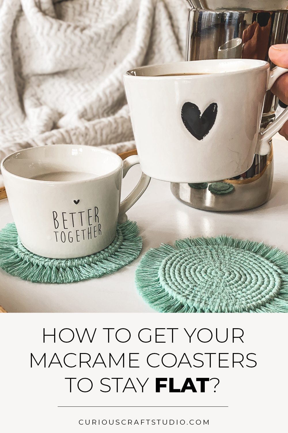 flat macrame coasters