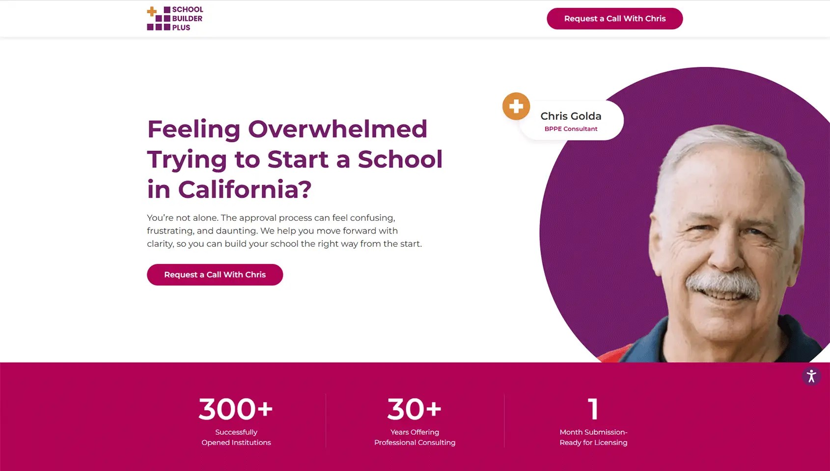 Screenshot of a hero section designed with the intent to generate leads. Built by Current Marketing.