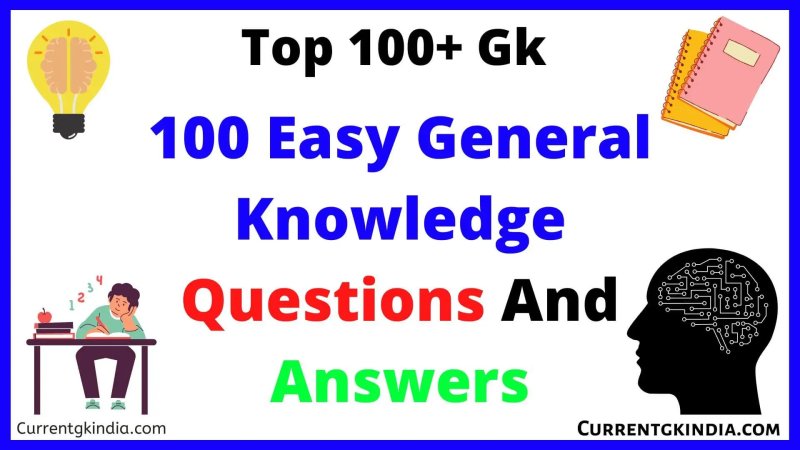 100 Easy General Knowledge Questions And Answers 2025 Currentgkindia.com.