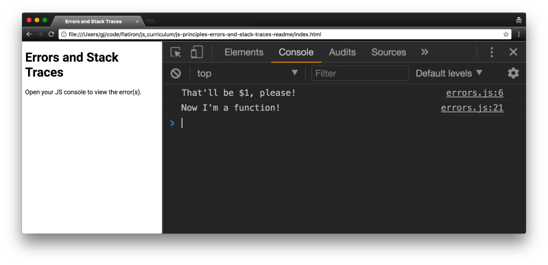 Github Learn Co Curriculum Phase 0 Intro To Js 2 Errors And Stack Traces - Beautiful Abstract Photo - Mobile