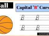 Capital B In Cursive Worksheet And Tutorial