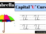 Capital U In Cursive Worksheet And Tutorial