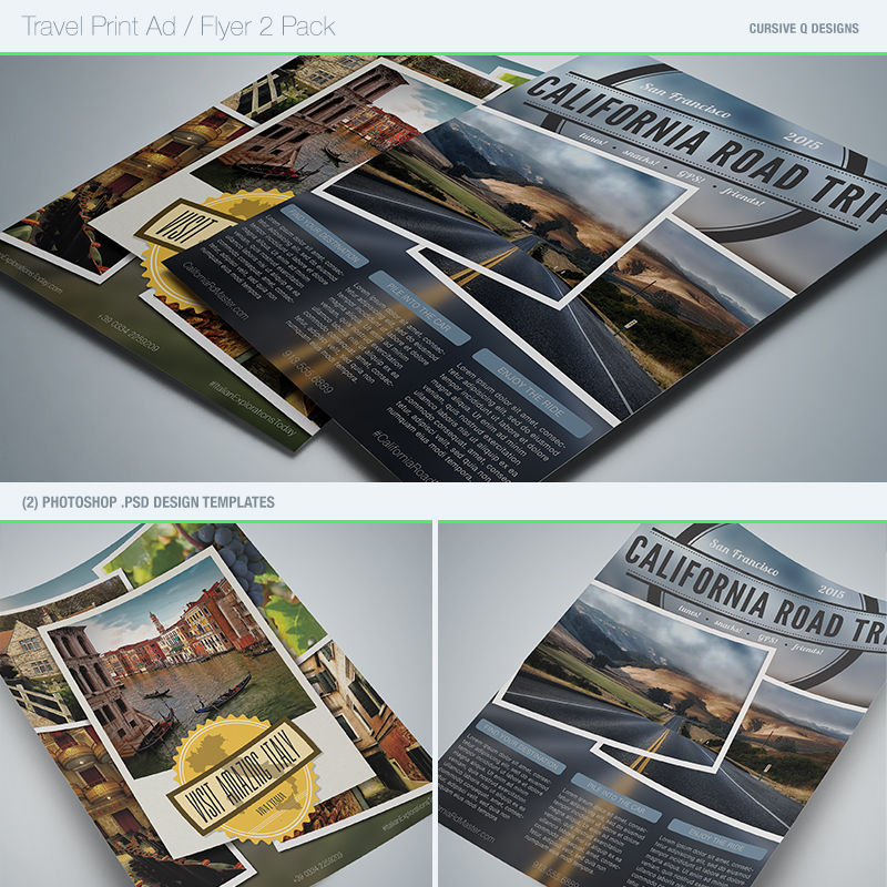 Picture Each page is of 700 x 1000 px dimension, but you can also add a 1400 x 1000 px design to it (split in half). Print Ad Templates V3 Full Half Page Designs Cursive Q Designs