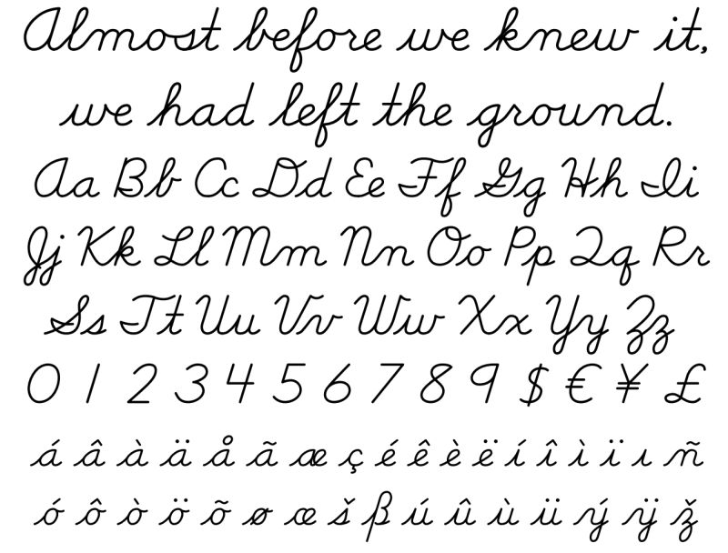 School Cursive Free Font - City Patterns - High Quality Mobile Collection