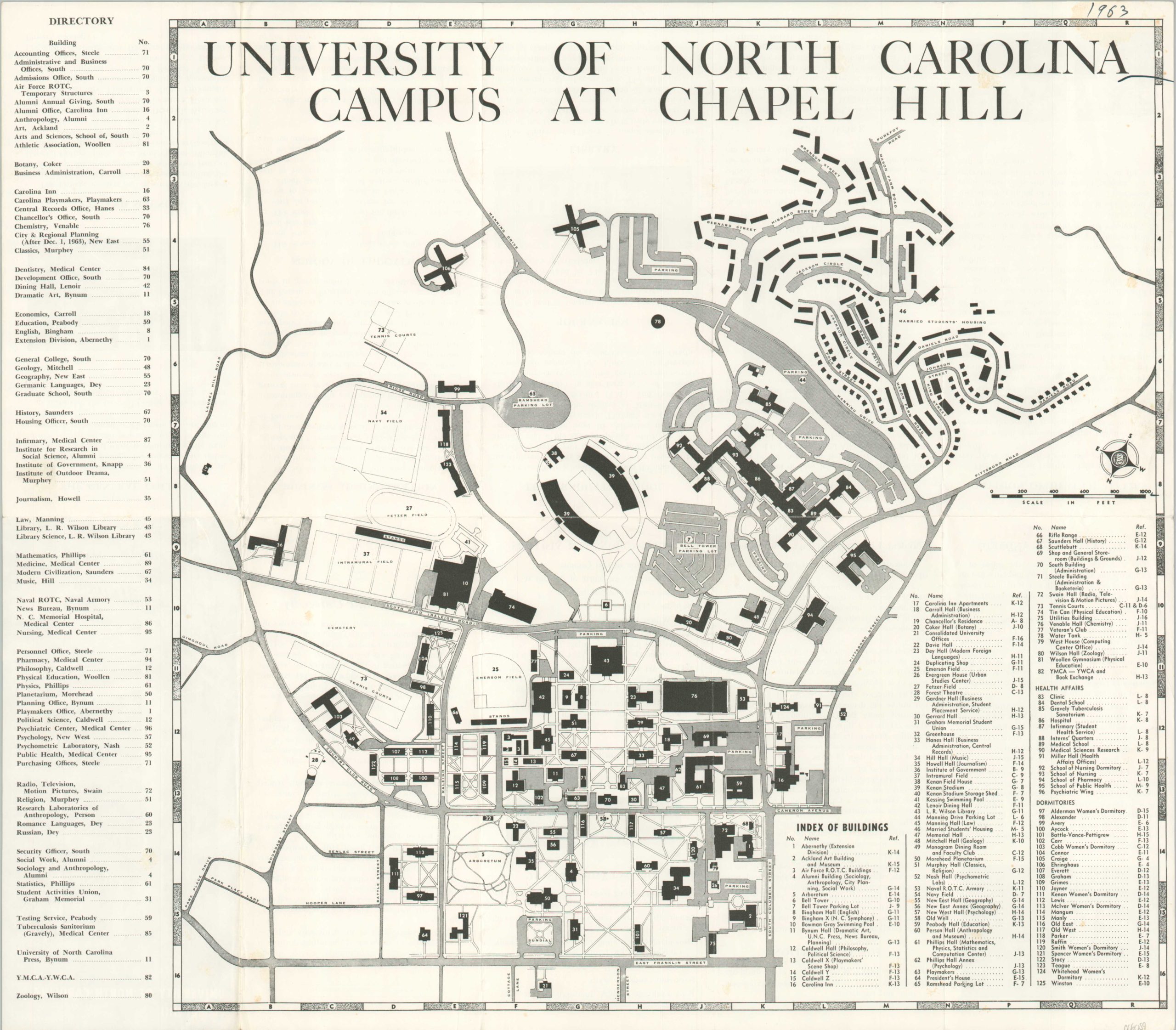 University Of North Carolina Campus At Chapel Hill Curtis Wright Maps Map 18.89x16.55 03 11 24 Inv006059 Scaled 
