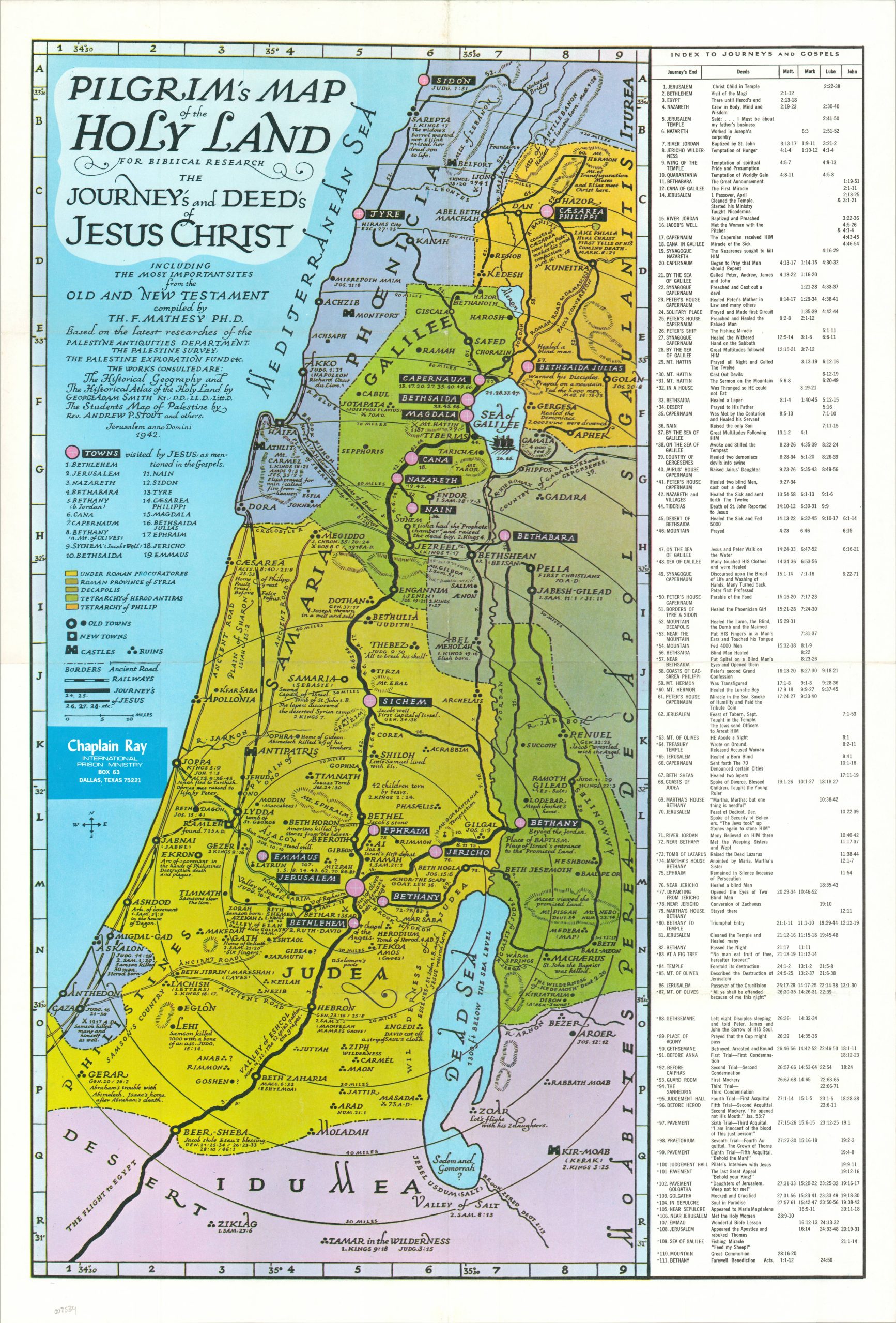 Pilgrim S Map Of The Holy Land Curtis Wright Maps INV007534C Scaled.