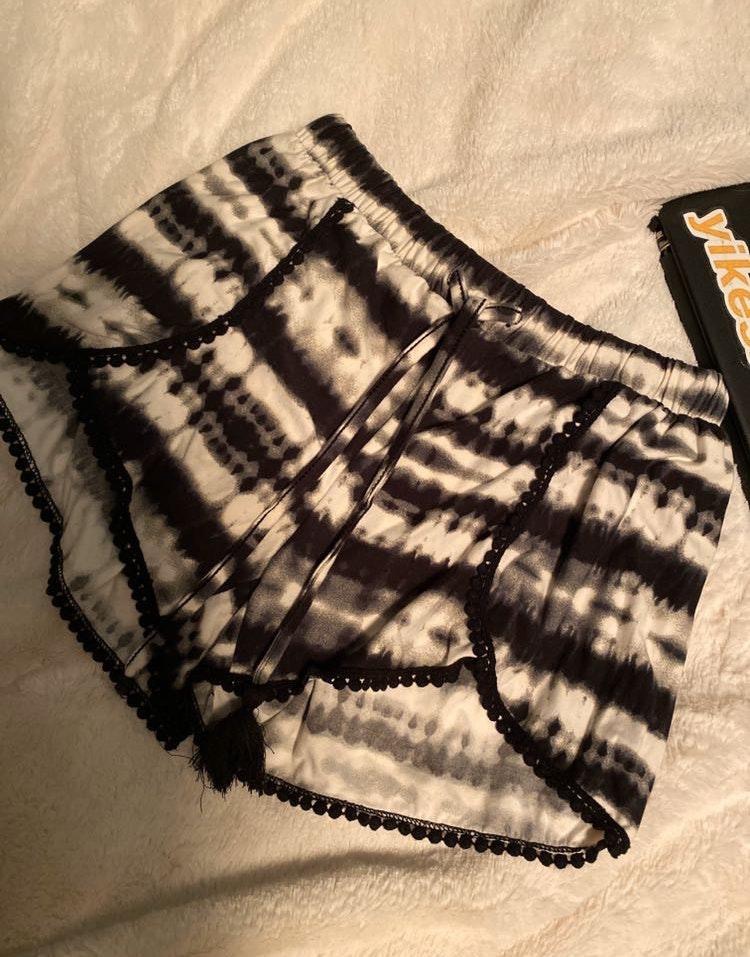 Obey Easy Striped Shorts In Black White Asos