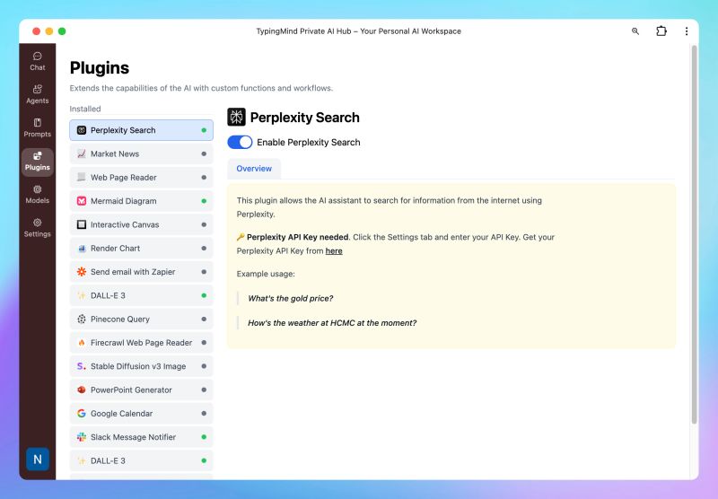 Typingmind Custom Plugins - Ultra HD Colorful Image - 8K