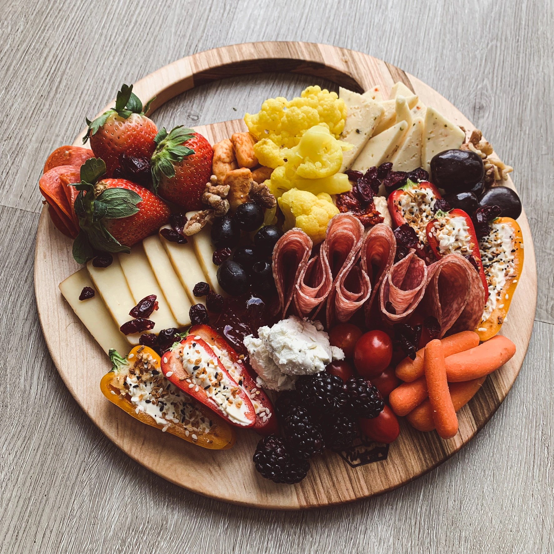 small classic charcuterie board