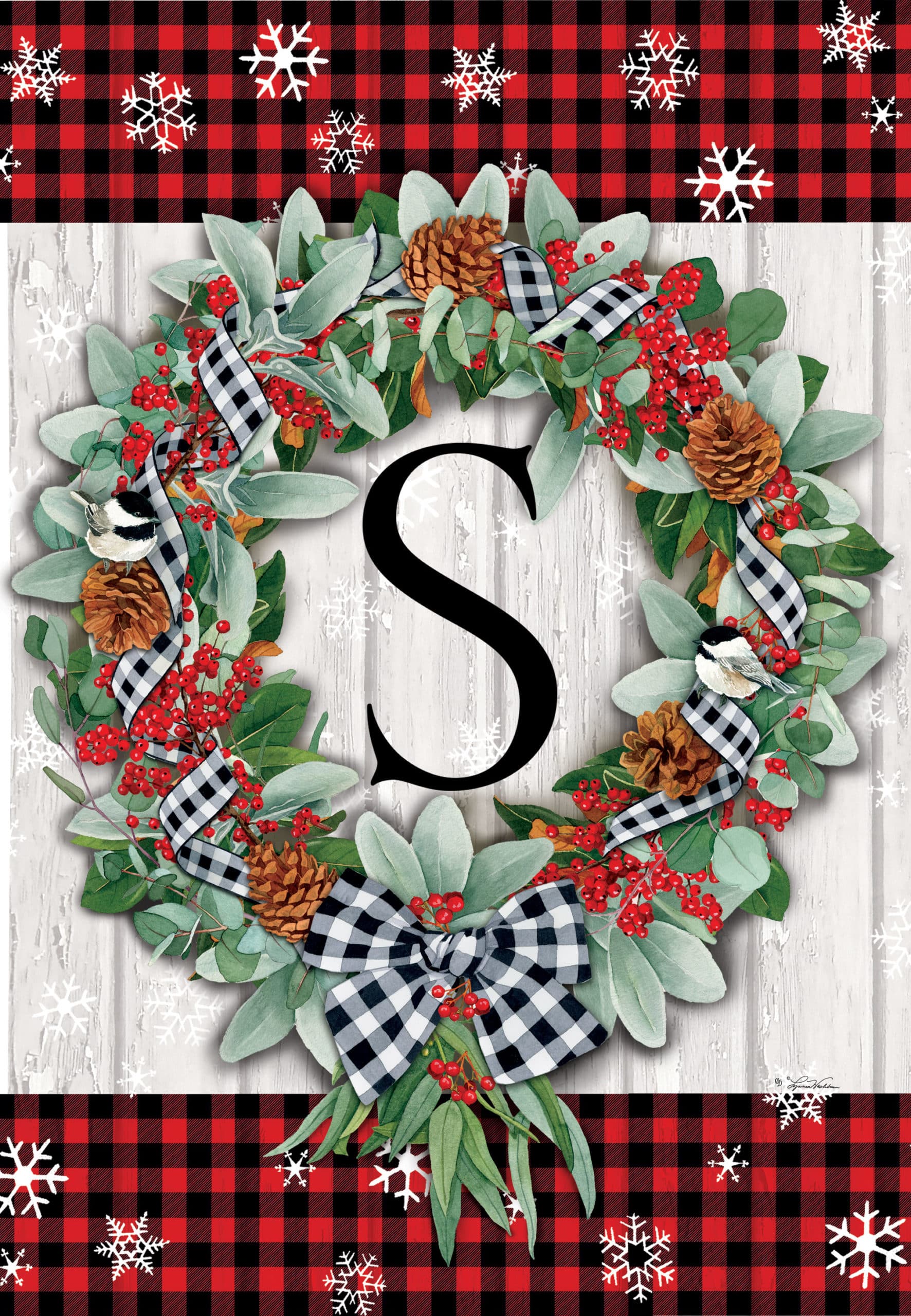 29/10/2020 · 26 split letters for christmas. Gingham Wreath Monogram Letter S Custom Decor