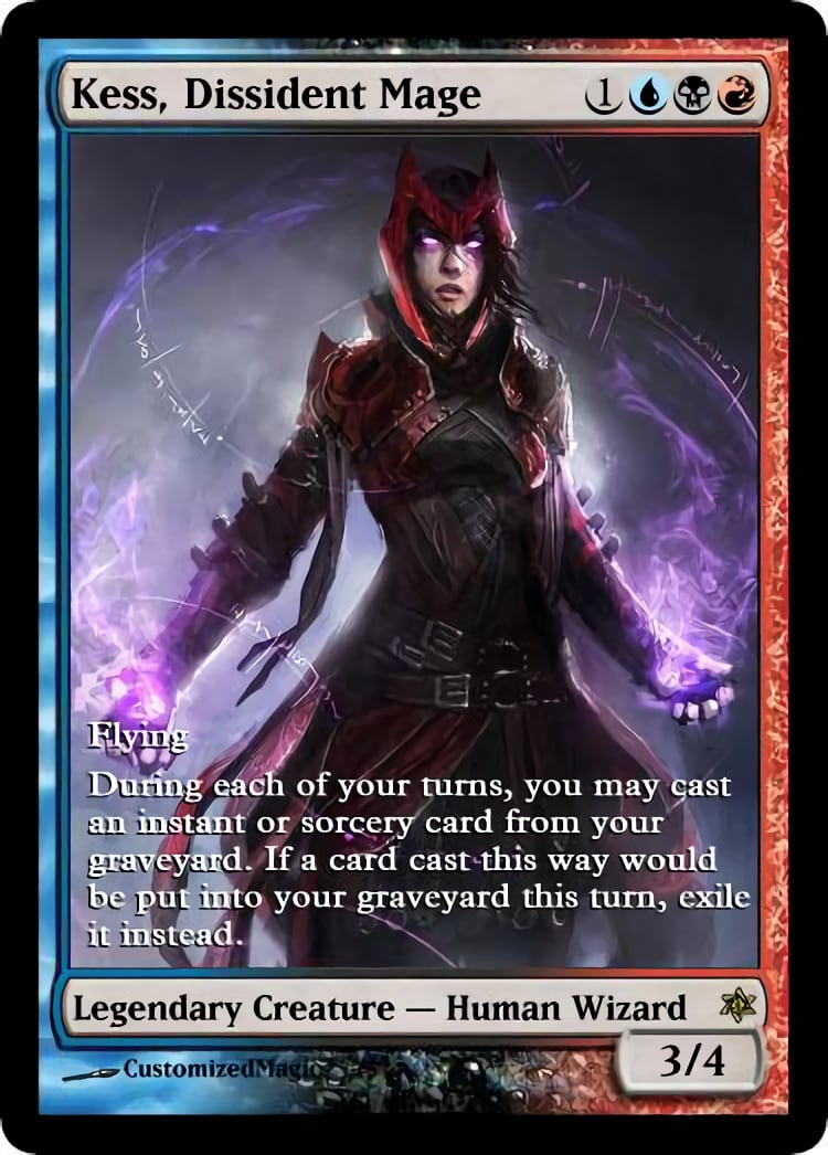 A large amount of bulk, or a sizeable collection: Kess, Dissident Mage - Magic The Gathering Proxy Cards