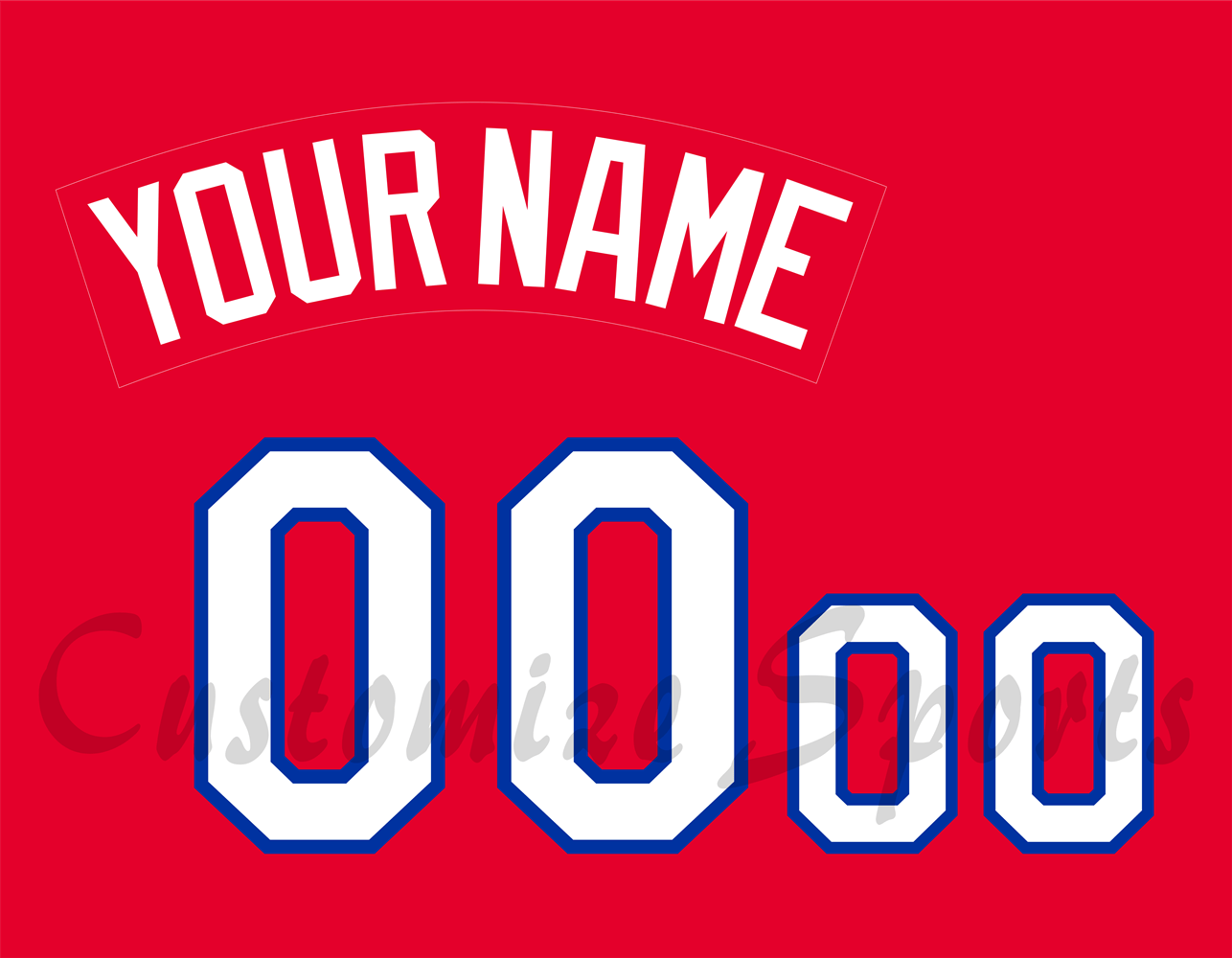 Baseball Texas Rangers Customized Number Kit for 1984-1985 Red Alt Jersey