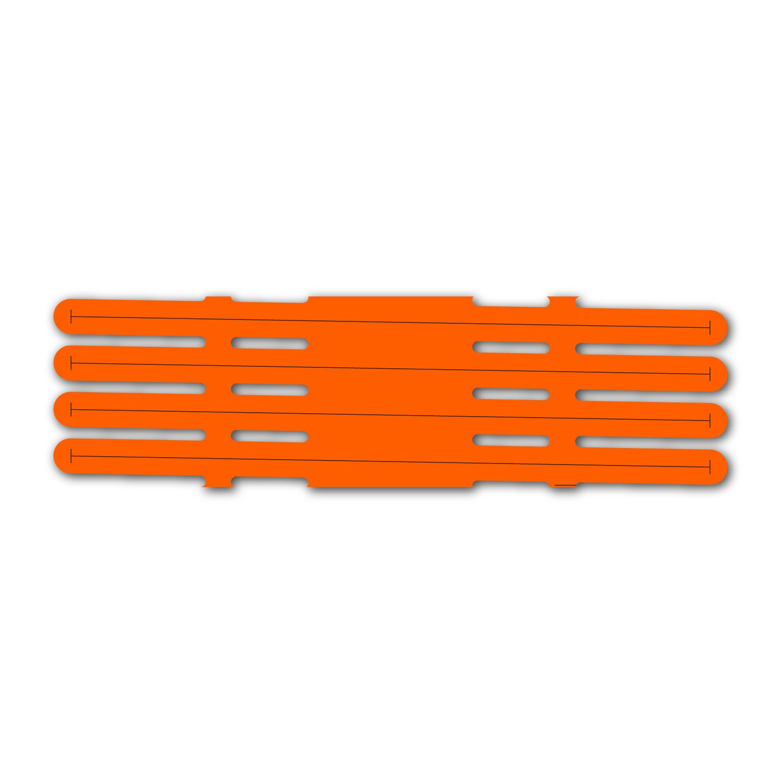 4 fletch Vortex - Fluor Red Orange