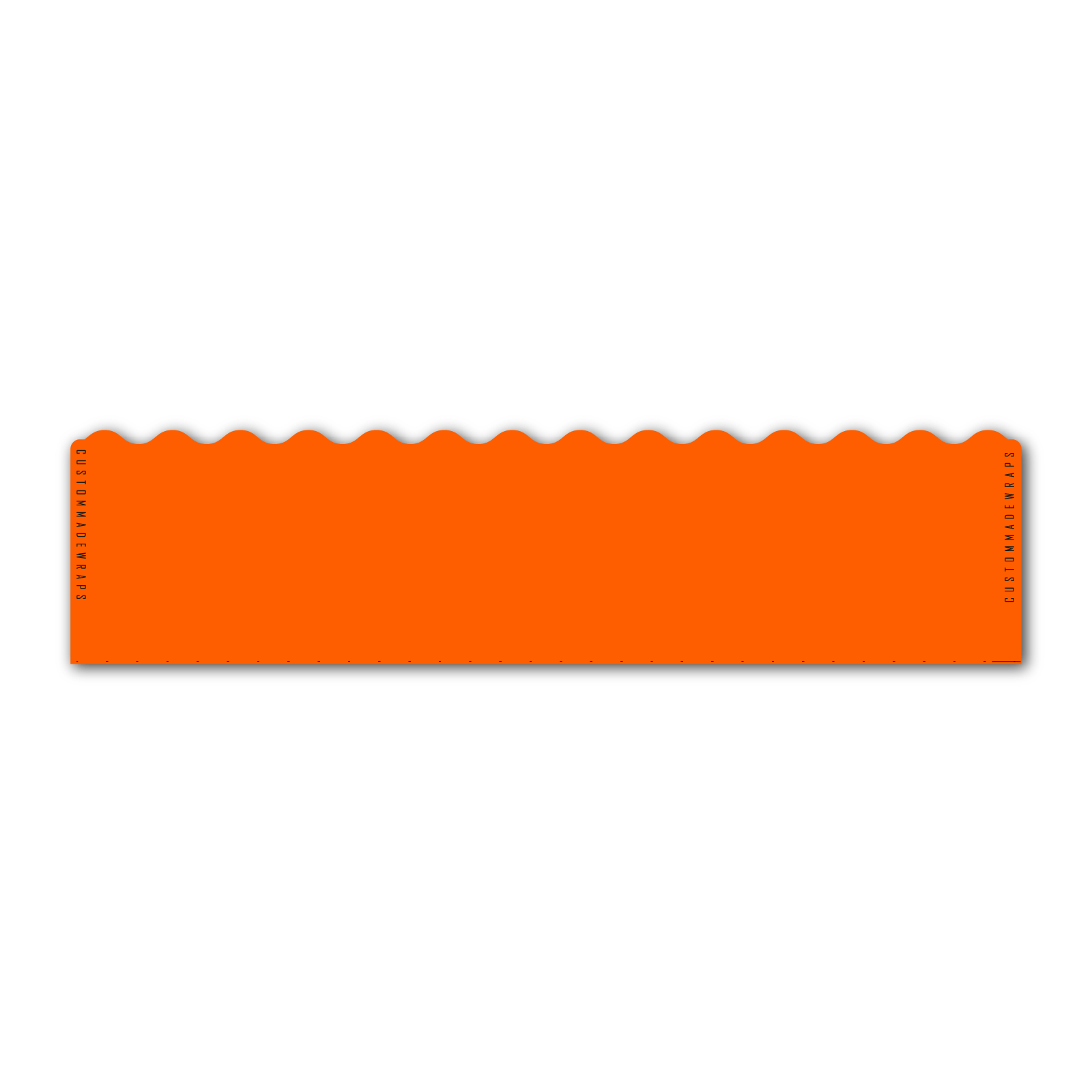 Wave Edge - Fluorescent Red Orange