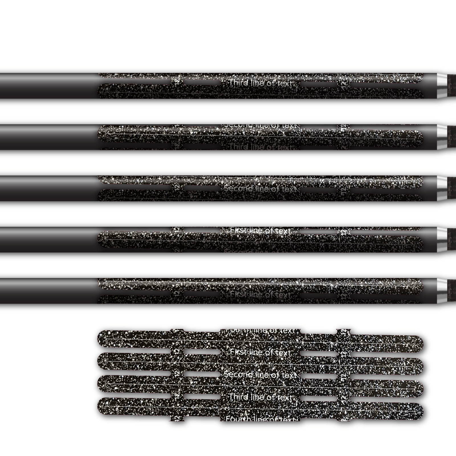 Alternative view of 4 Fletch Vortex - Glitter Black