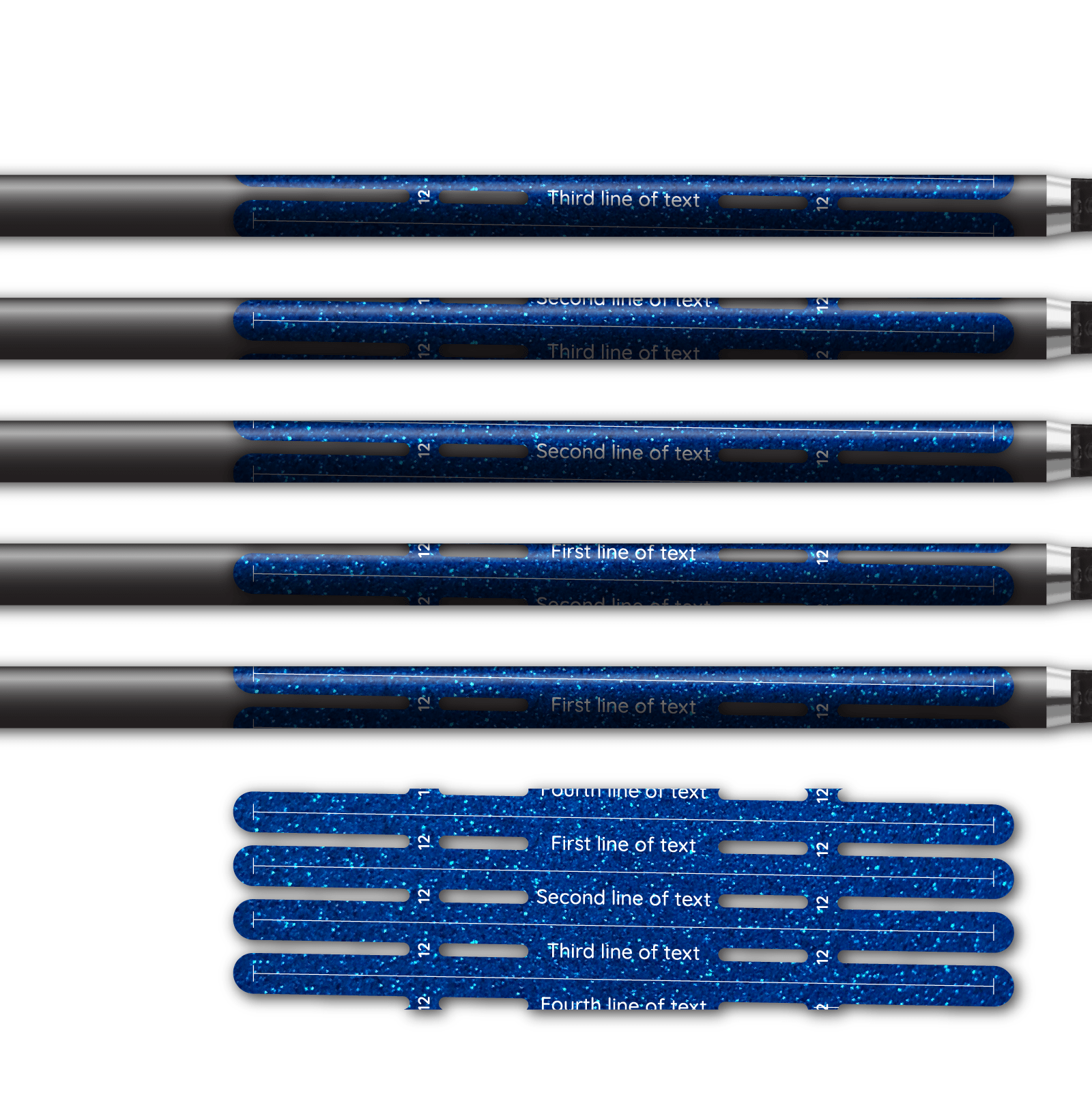 Alternative view of 4 Fletch Vortex - Glitter Blue