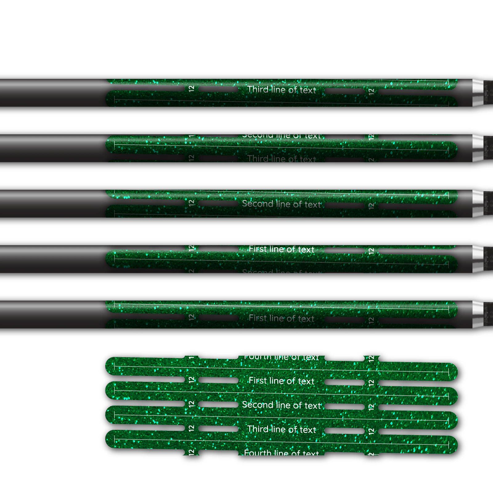 Alternative view of 4 Fletch Vortex - Glitter Green