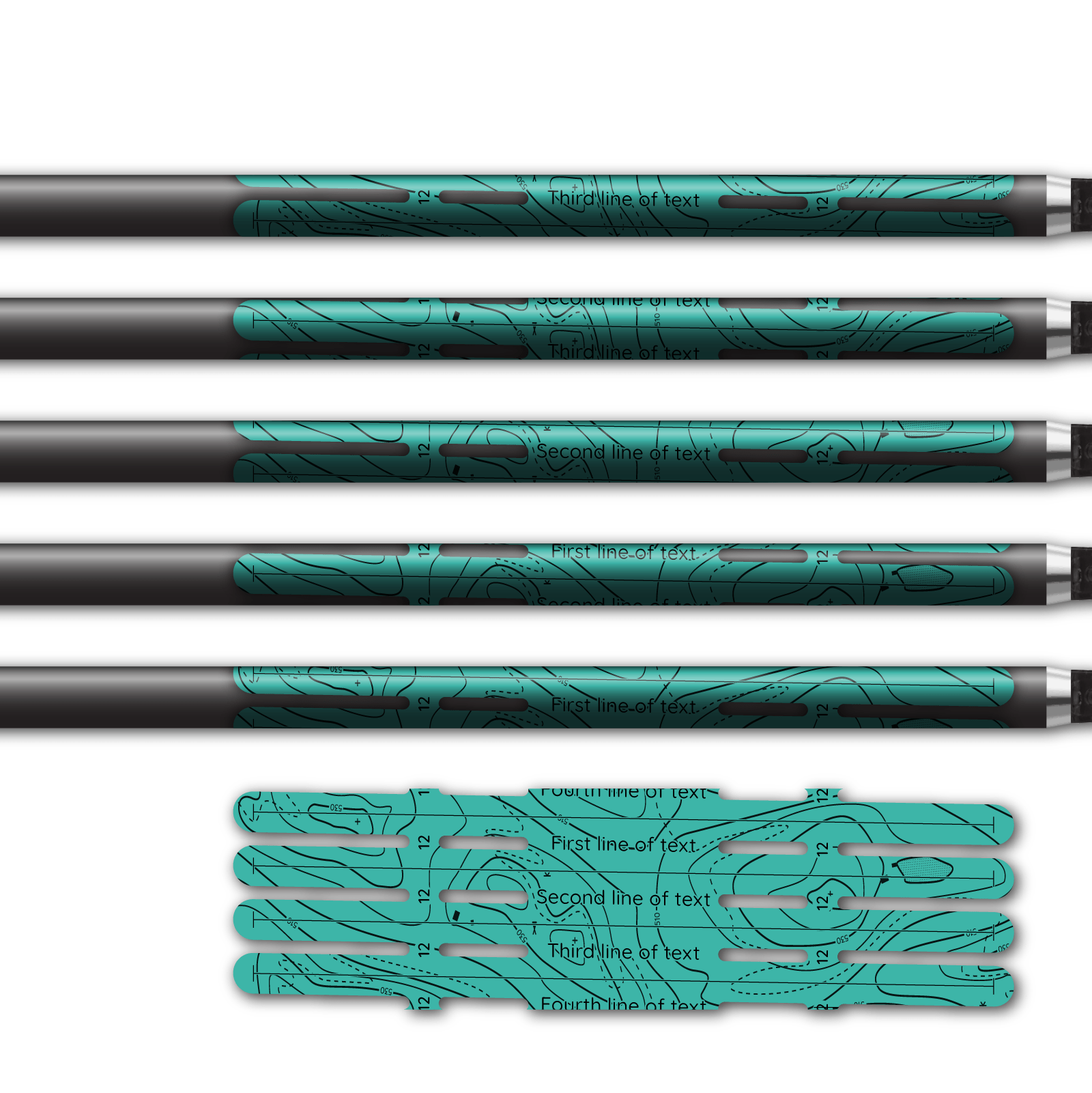 Alternative view of 4 fletch Vortex - Into the Outdoors Aqua