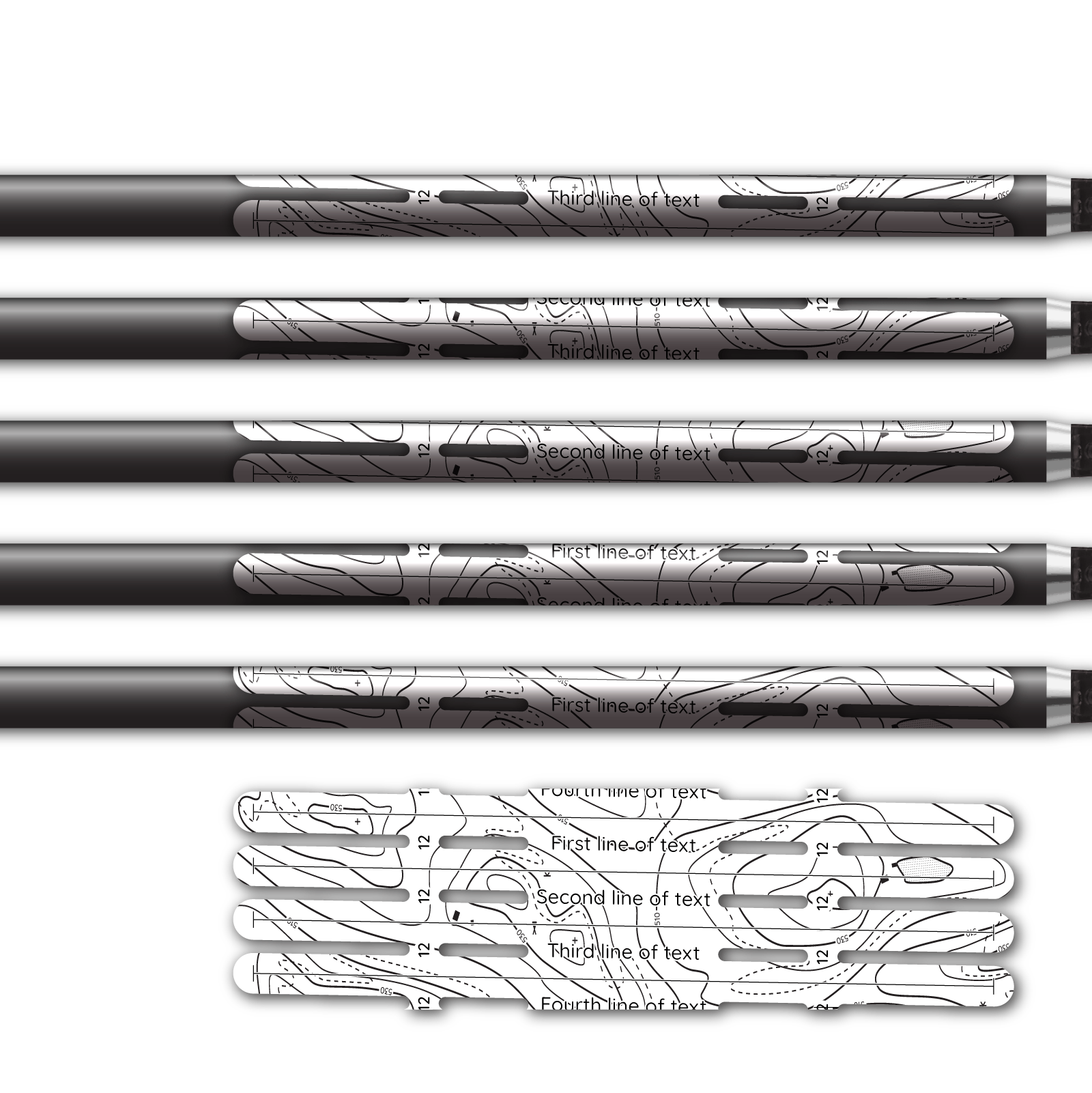 Alternative view of 4 fletch Vortex - Into the Outdoors White