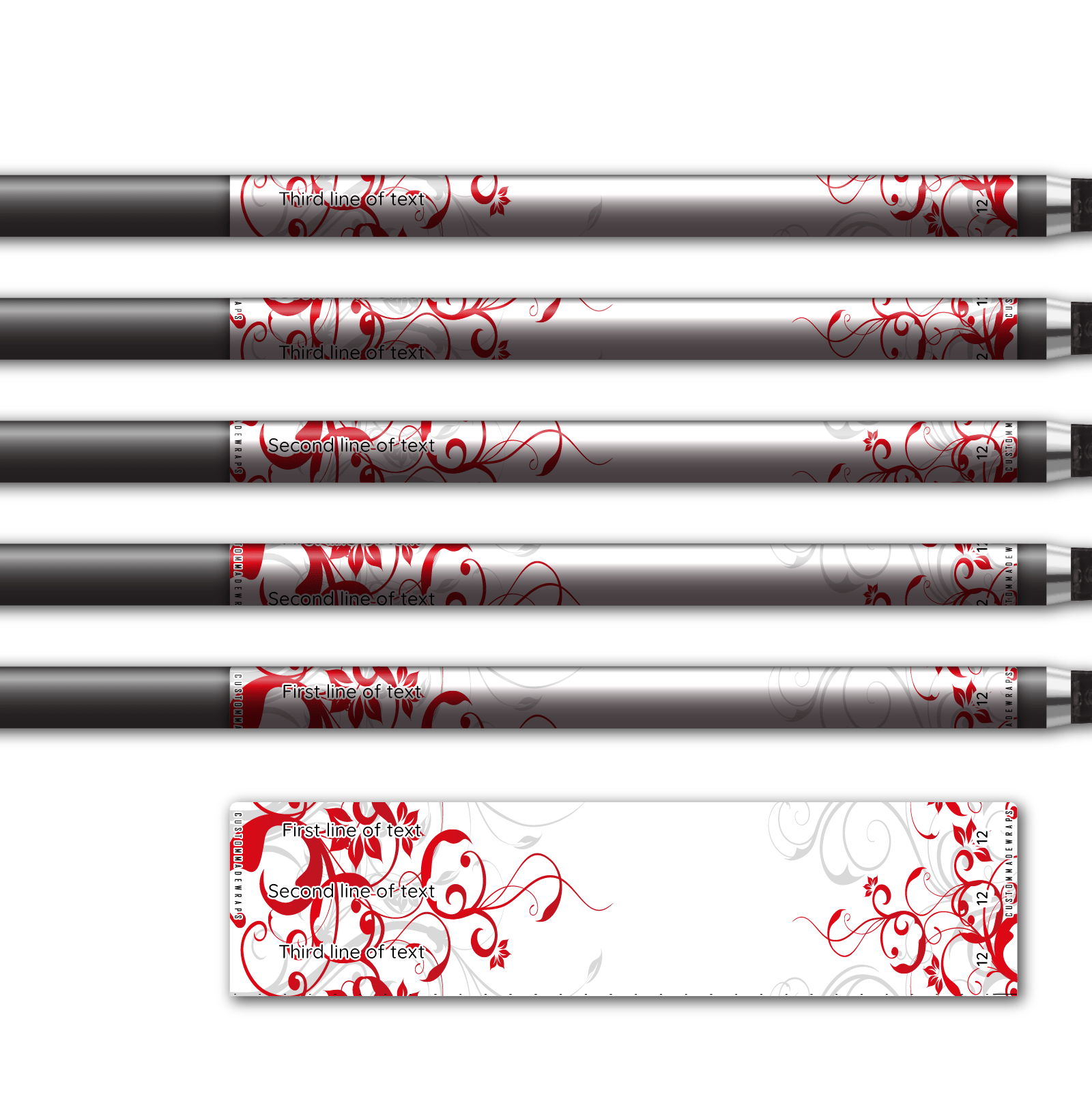 Alternative view of Regular - Chinese Garden Red on White