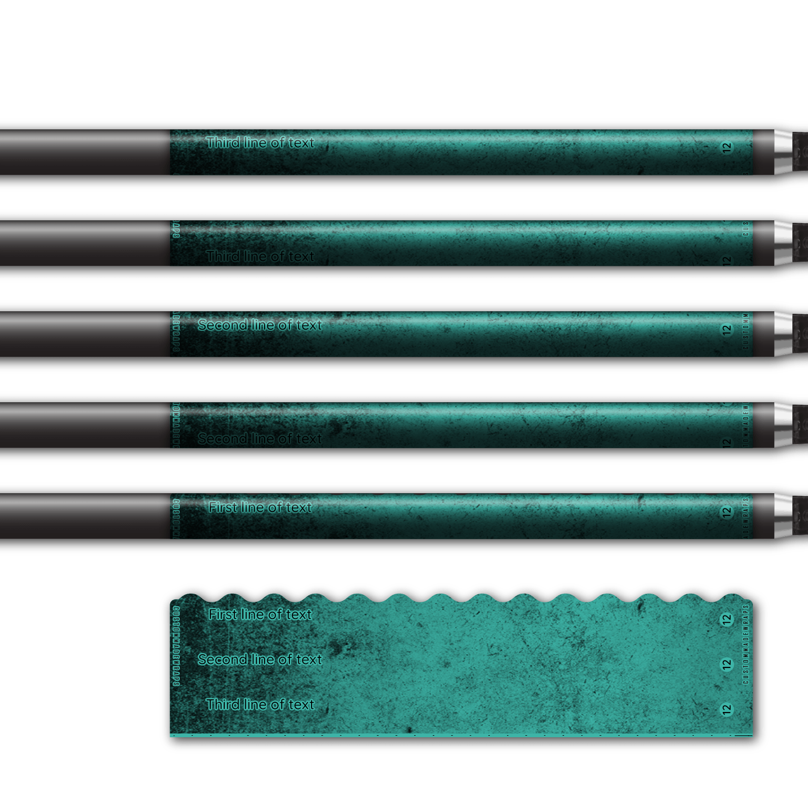 Alternative view of Wave Edge - Grunge Aqua