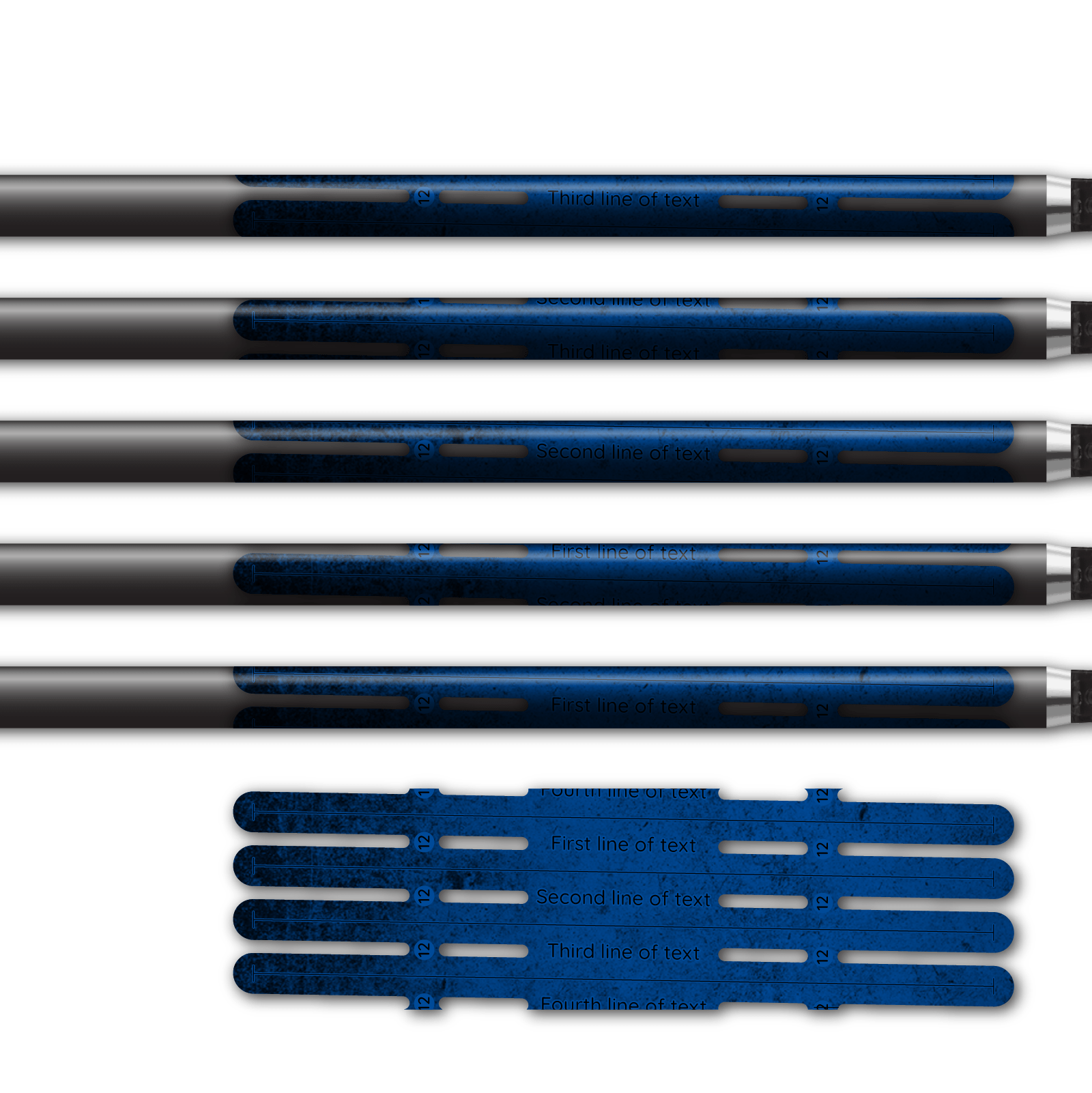 Alternative view of 4 fletch Vortex - Grunge Blue