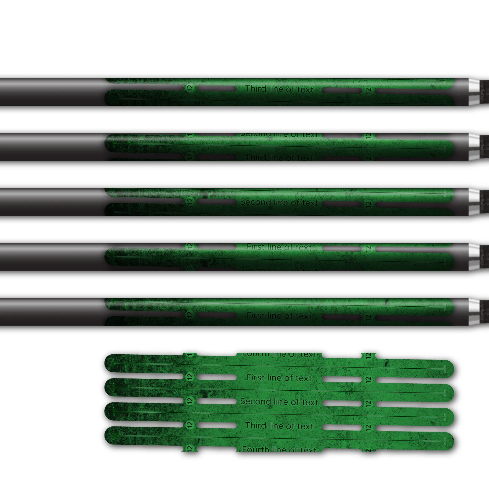 Alternative view of 4 fletch Vortex - Grunge Green