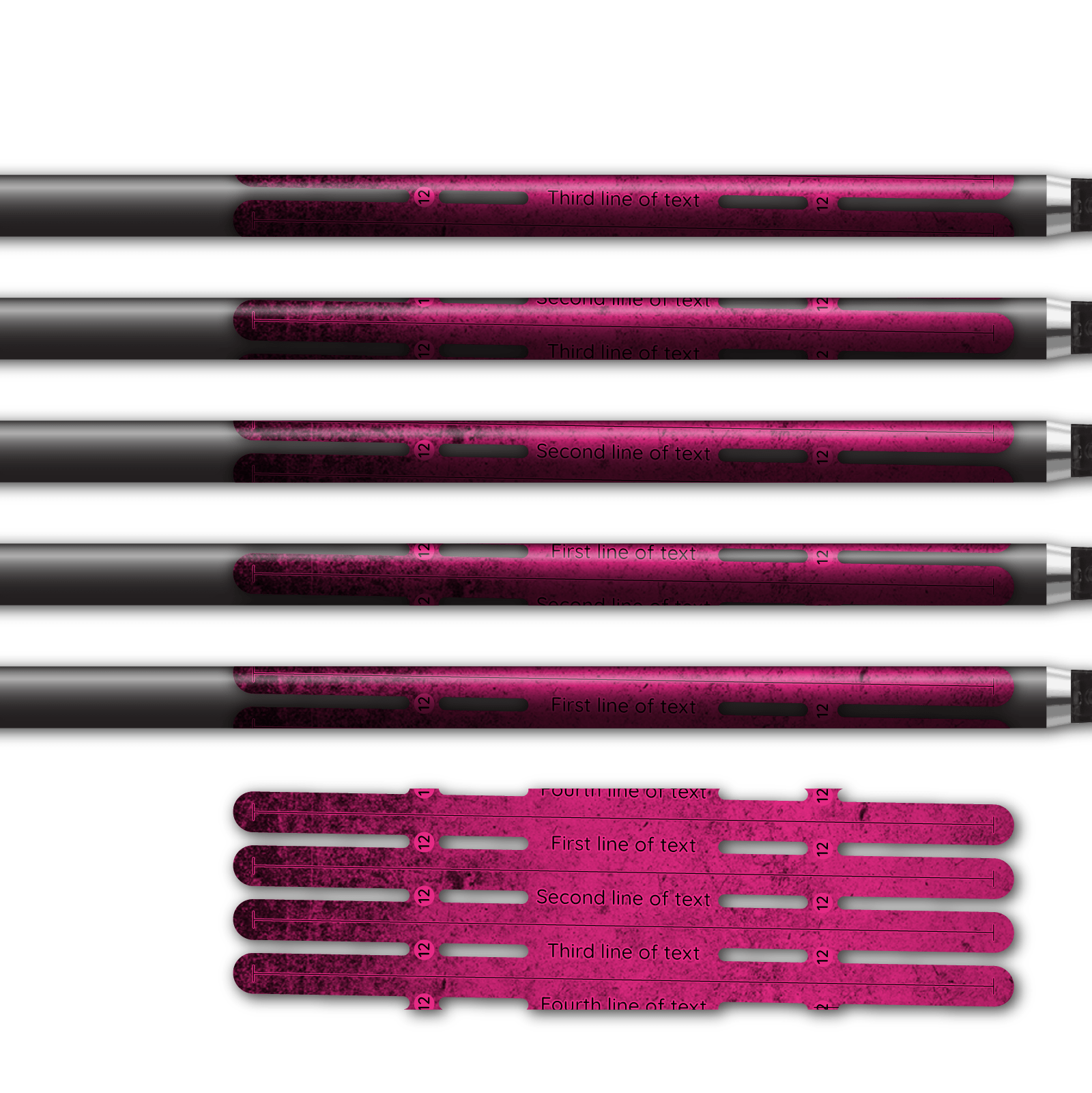 Alternative view of 4 fletch Vortex - Grunge Magenta