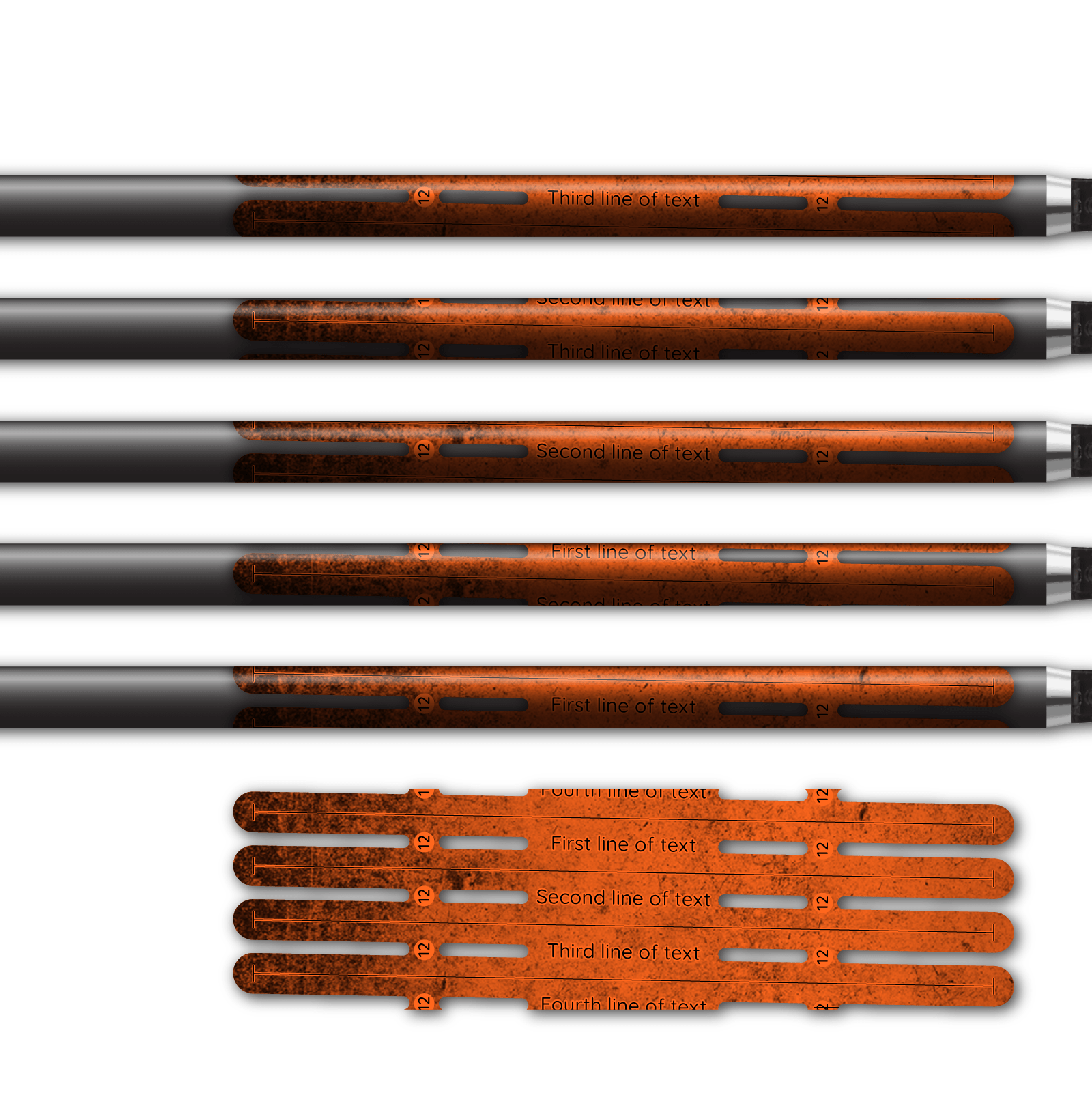 Alternative view of 4 fletch Vortex - Grunge Orange