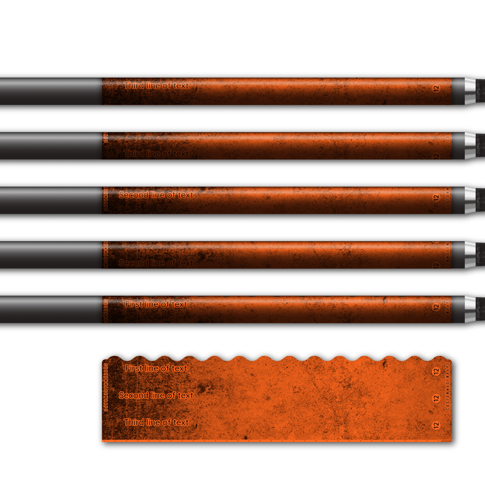 Alternative view of Wave Edge - Grunge Orange