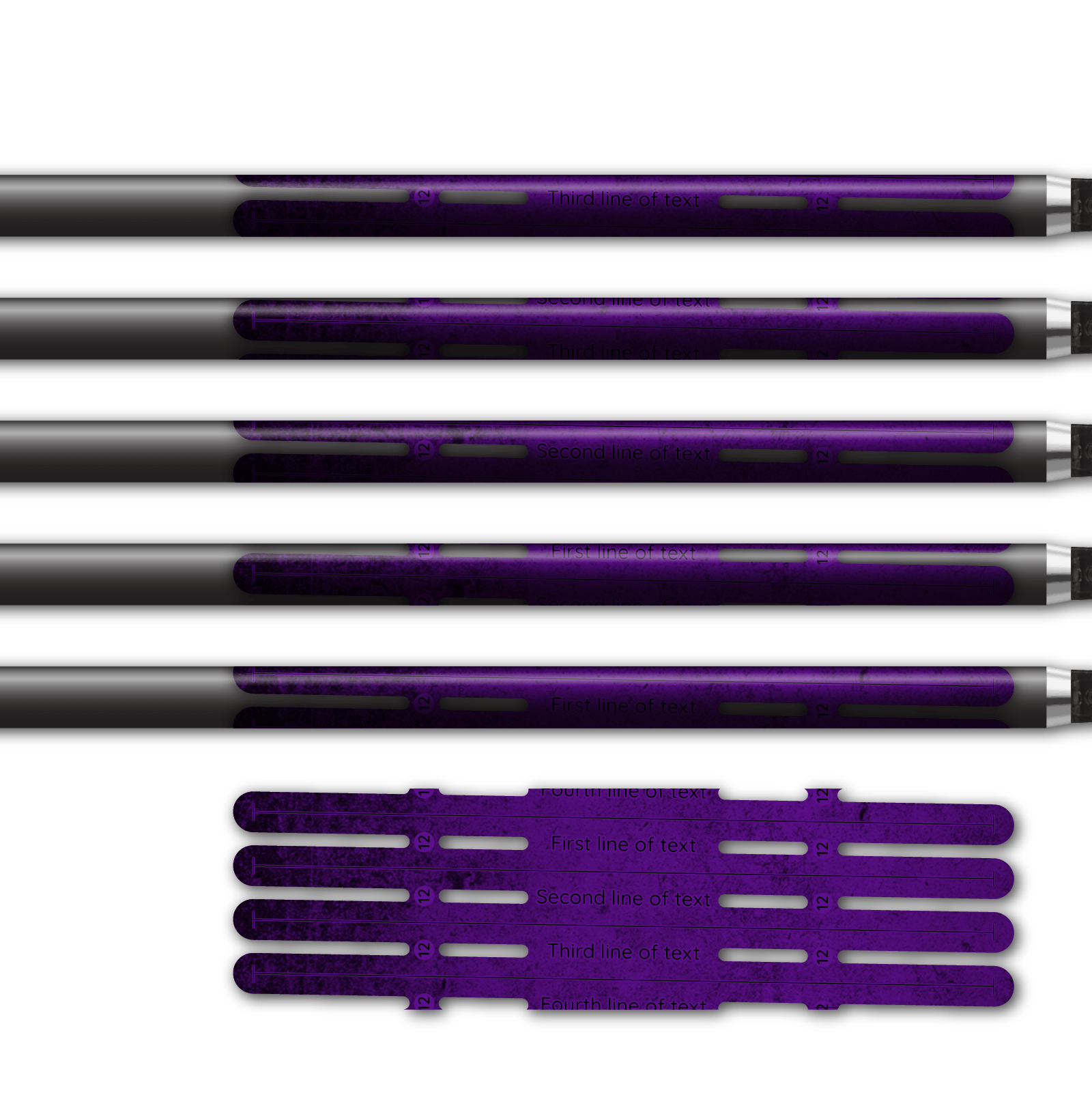 Alternative view of 4 fletch Vortex - Grunge Purple