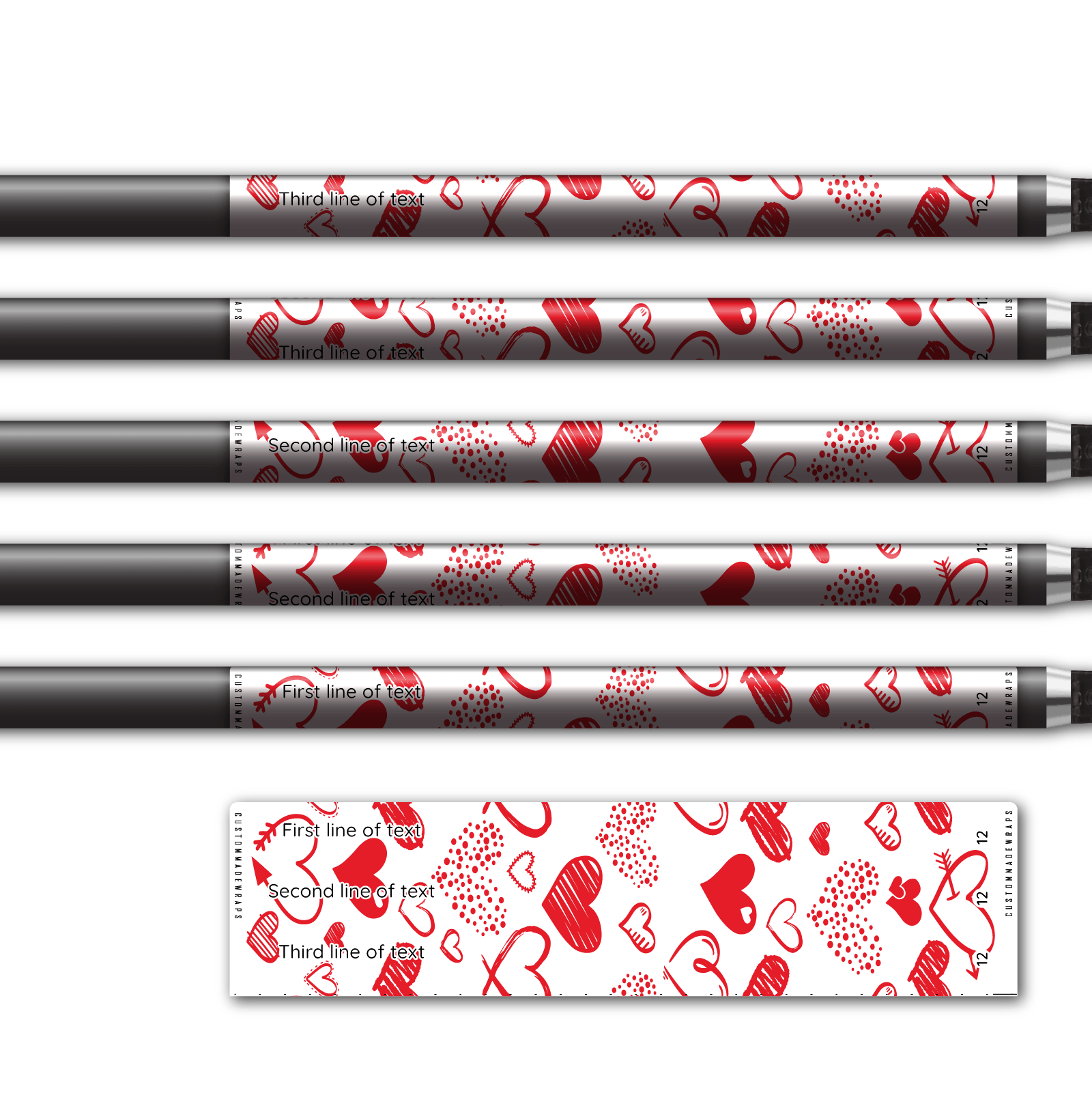 Alternative view of Regular - Hearts Red