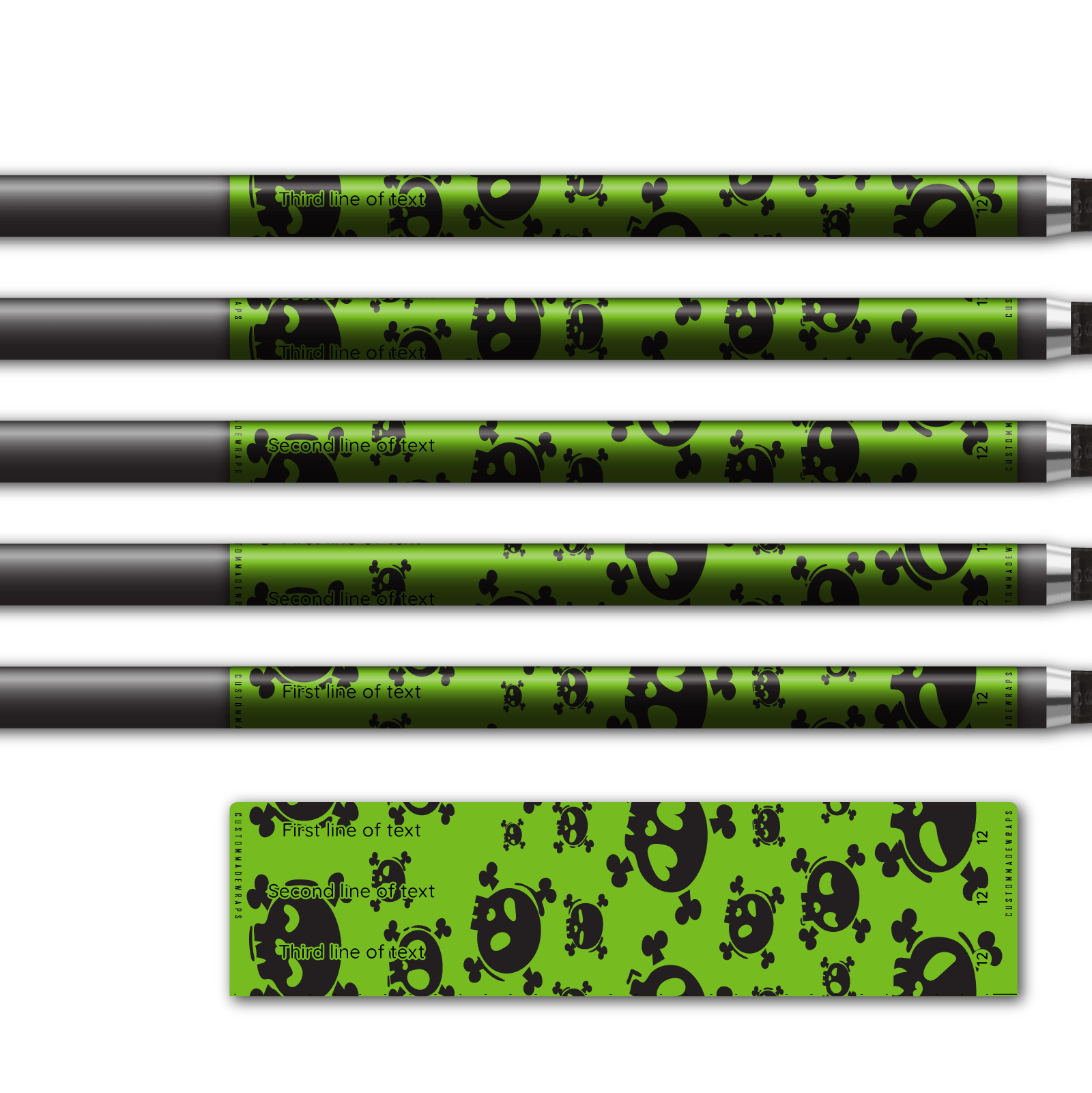 Alternative view of Regular - Skulls Lime Green