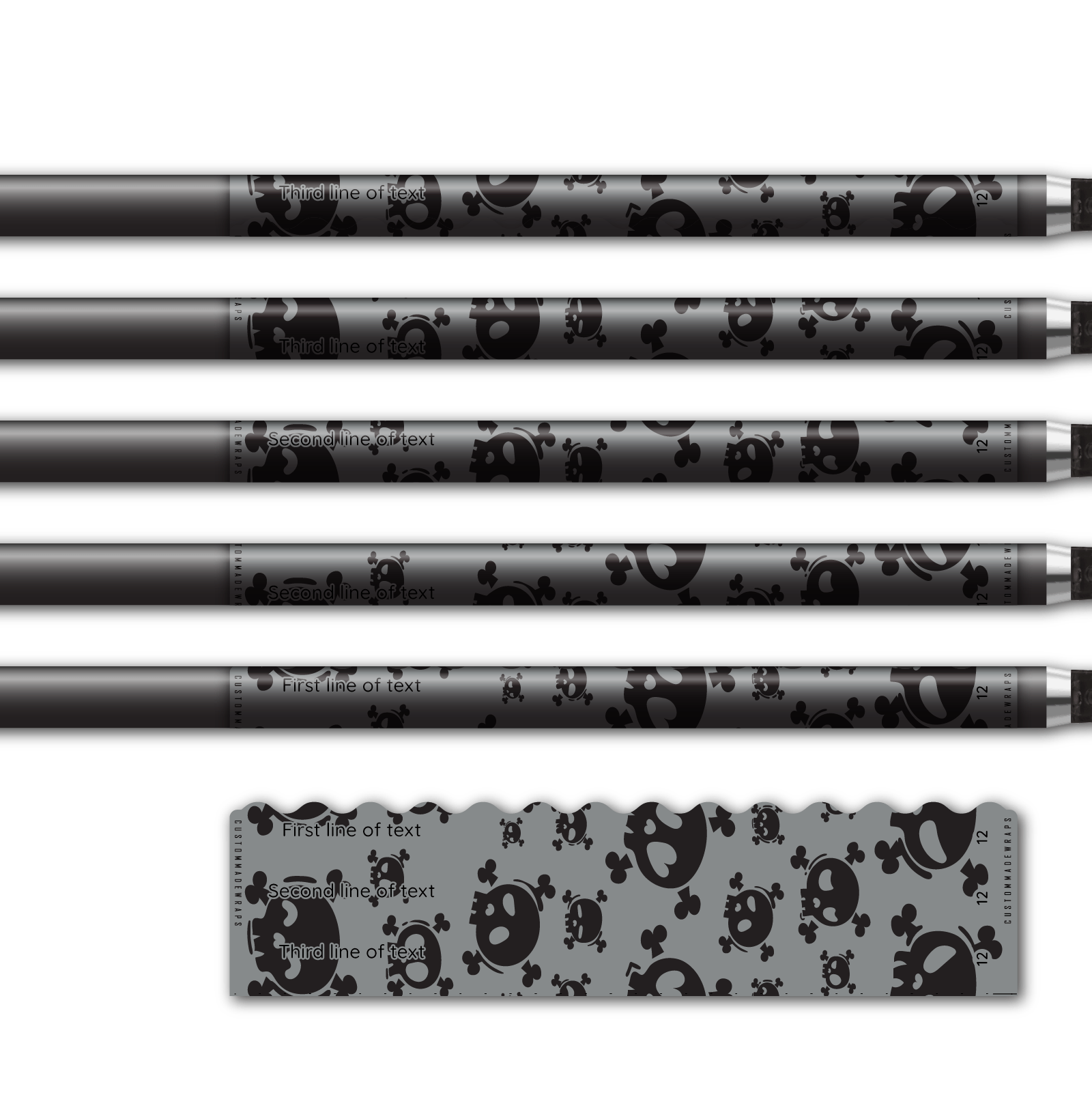 Alternative view of Wave Edge - Skulls Mercury Grey