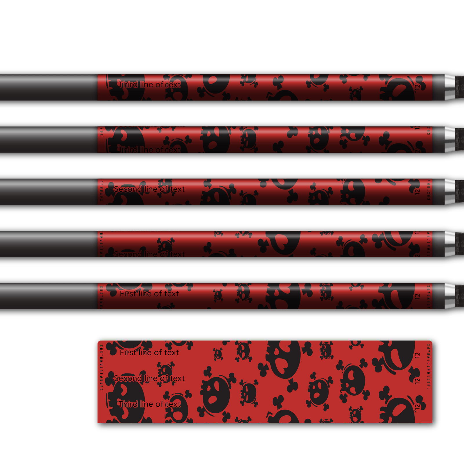 Alternative view of Regular - Skulls Red