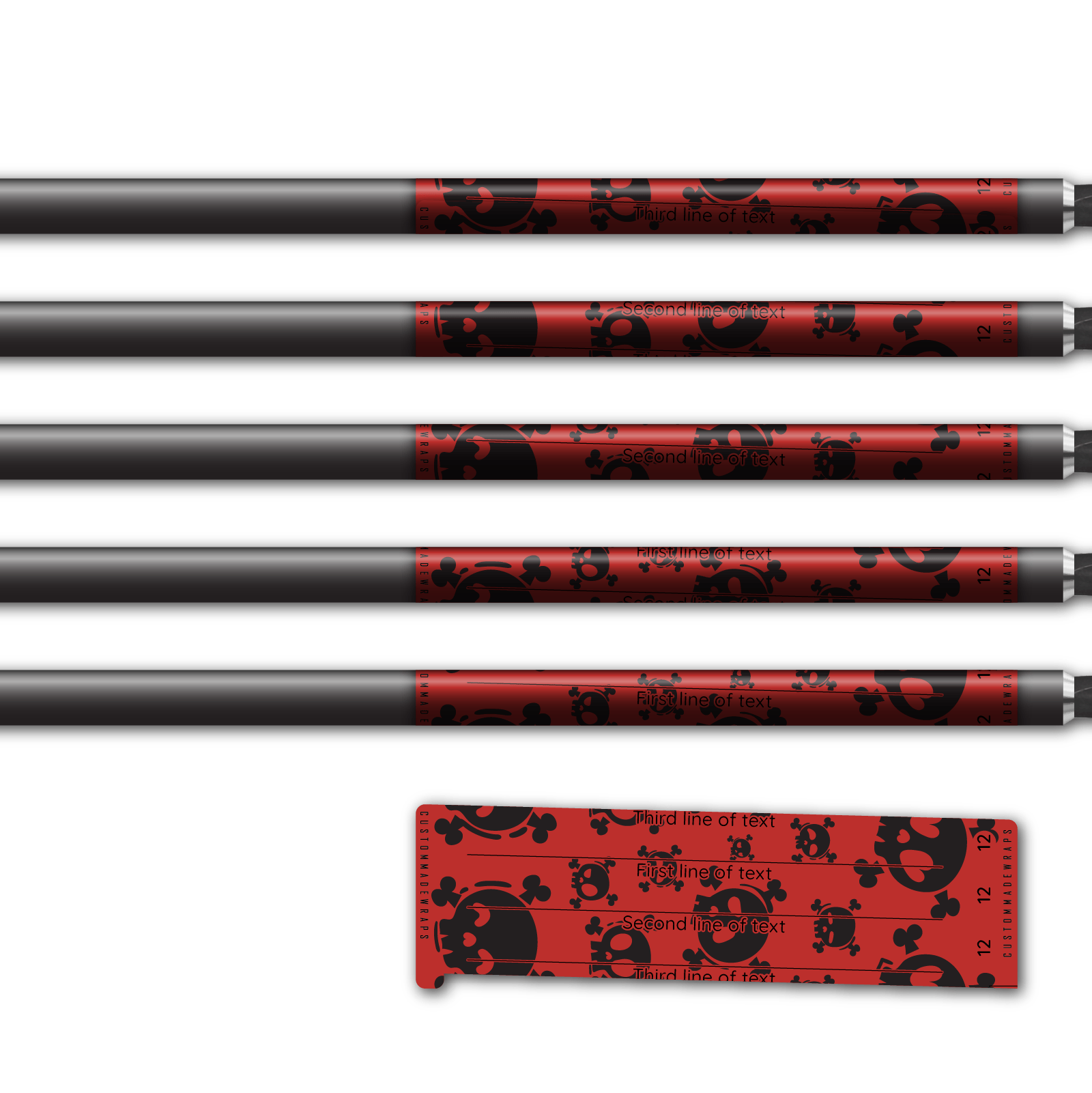 Alternative view of Spin Elite - Skulls Red