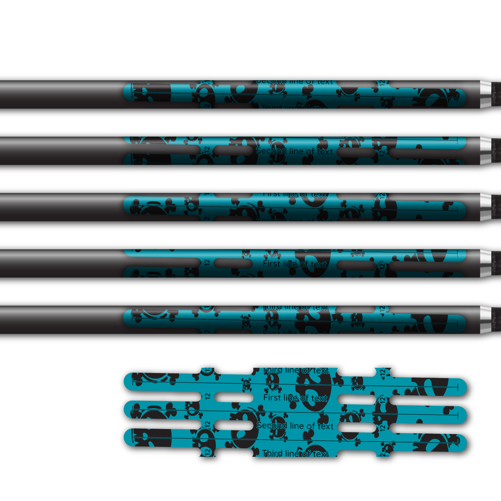 Alternative view of Vortex - Skulls Electric Teal