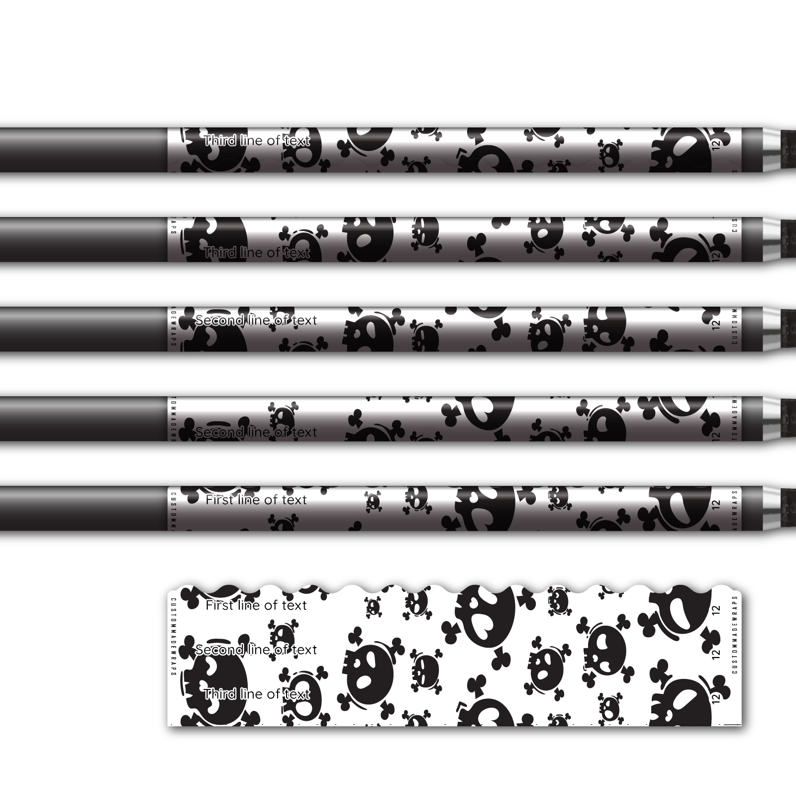 Alternative view of Wave Edge - Skulls White