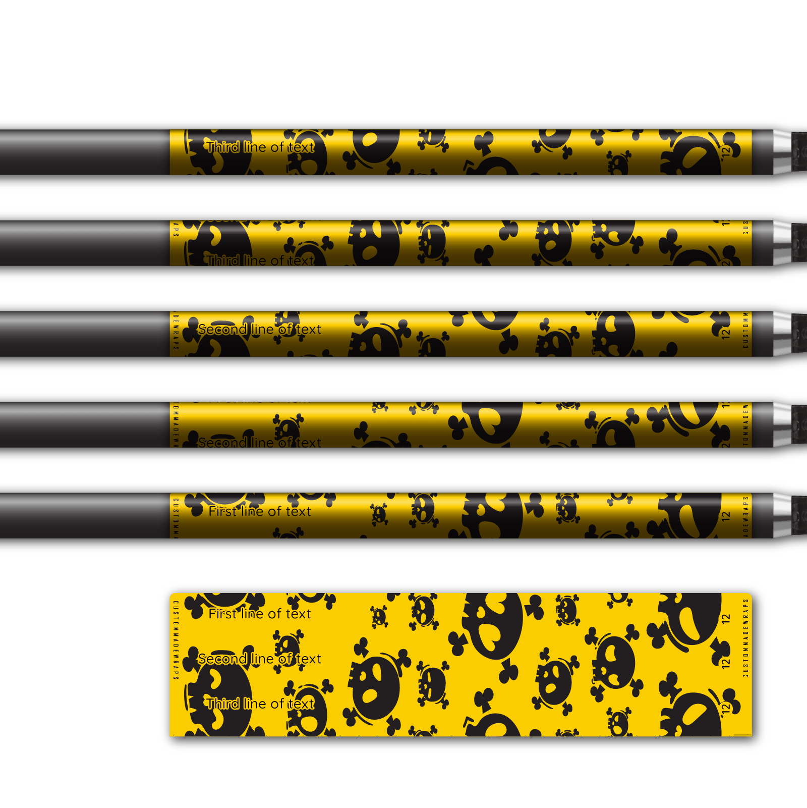 Alternative view of Regular - Skulls Yellow