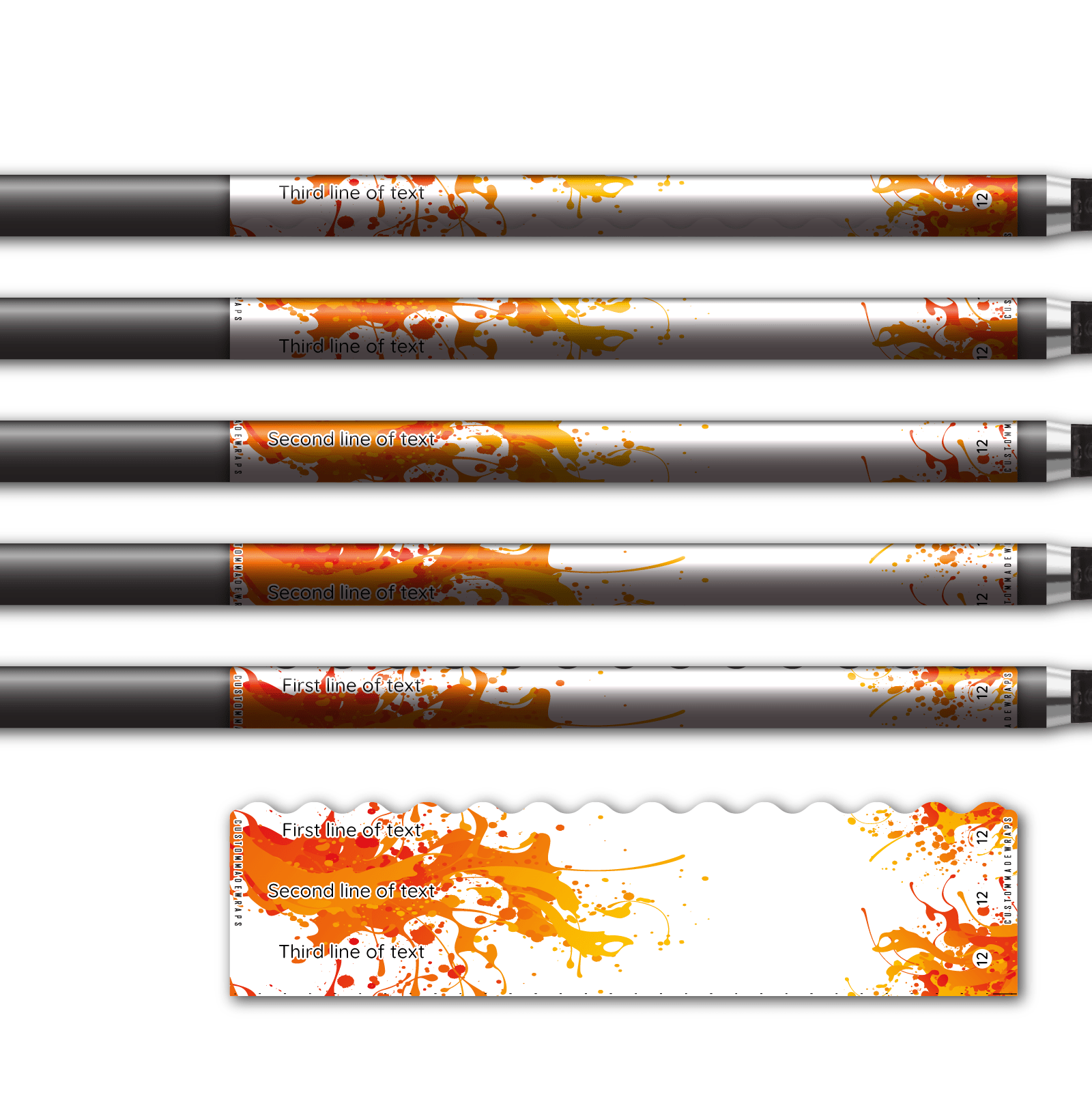 Alternative view of Wave Edge - Splash Orange