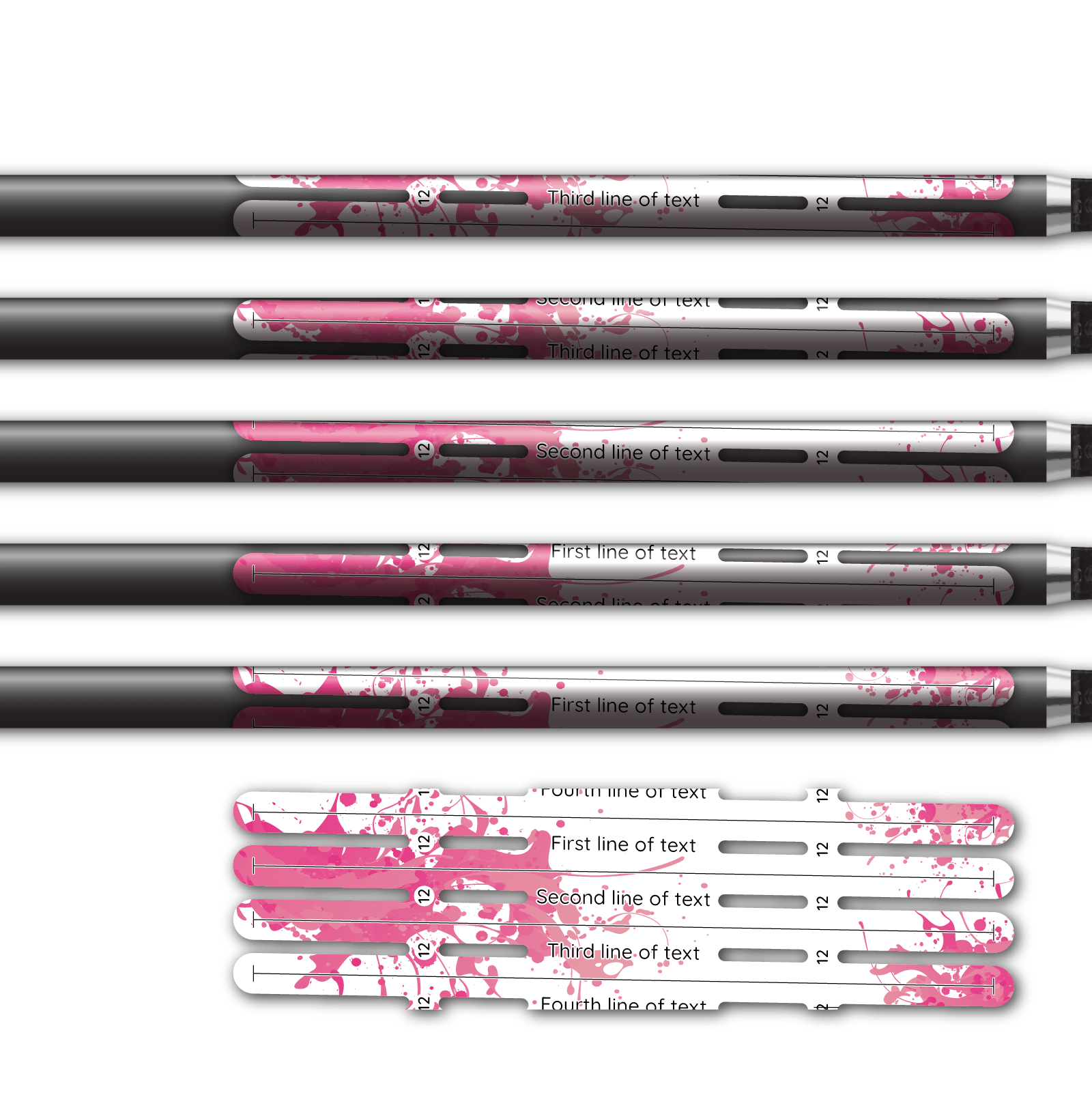 Alternative view of 4 fletch Vortex - Splash Pink