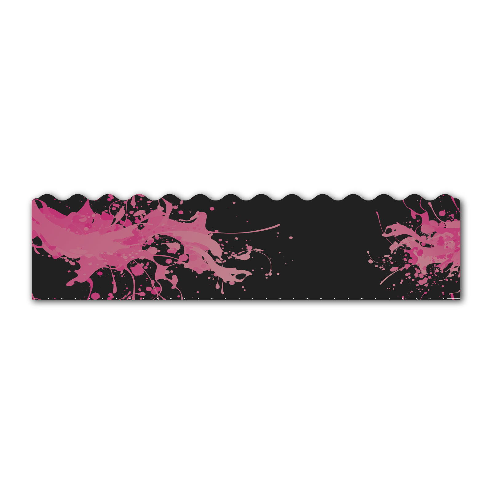 Wave Edge - Splash Pink on Matt Black