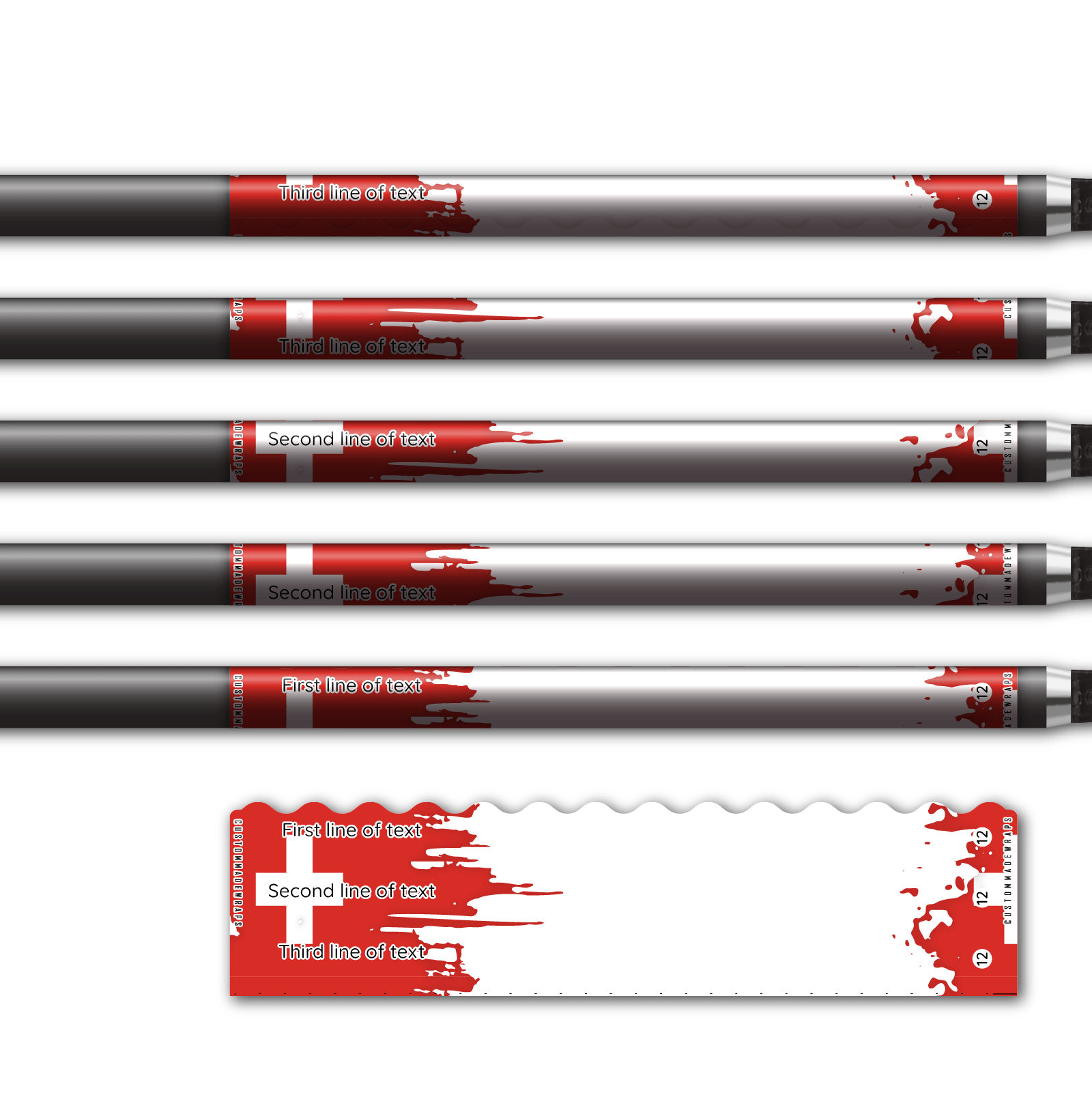 Alternative view of Wave Edge - National Flag Switzerland