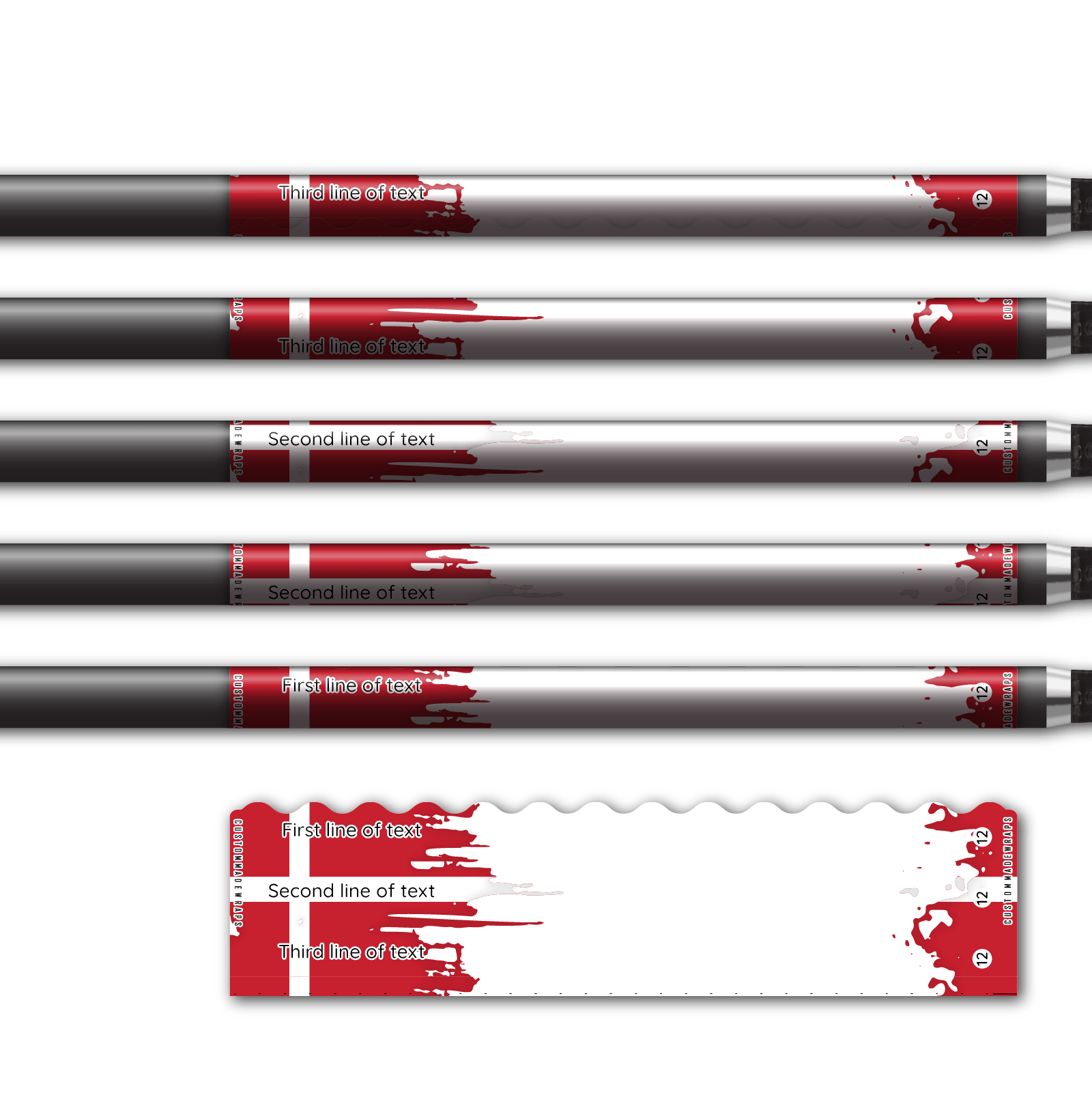 Alternative view of Wave Edge - National Flag Denmark