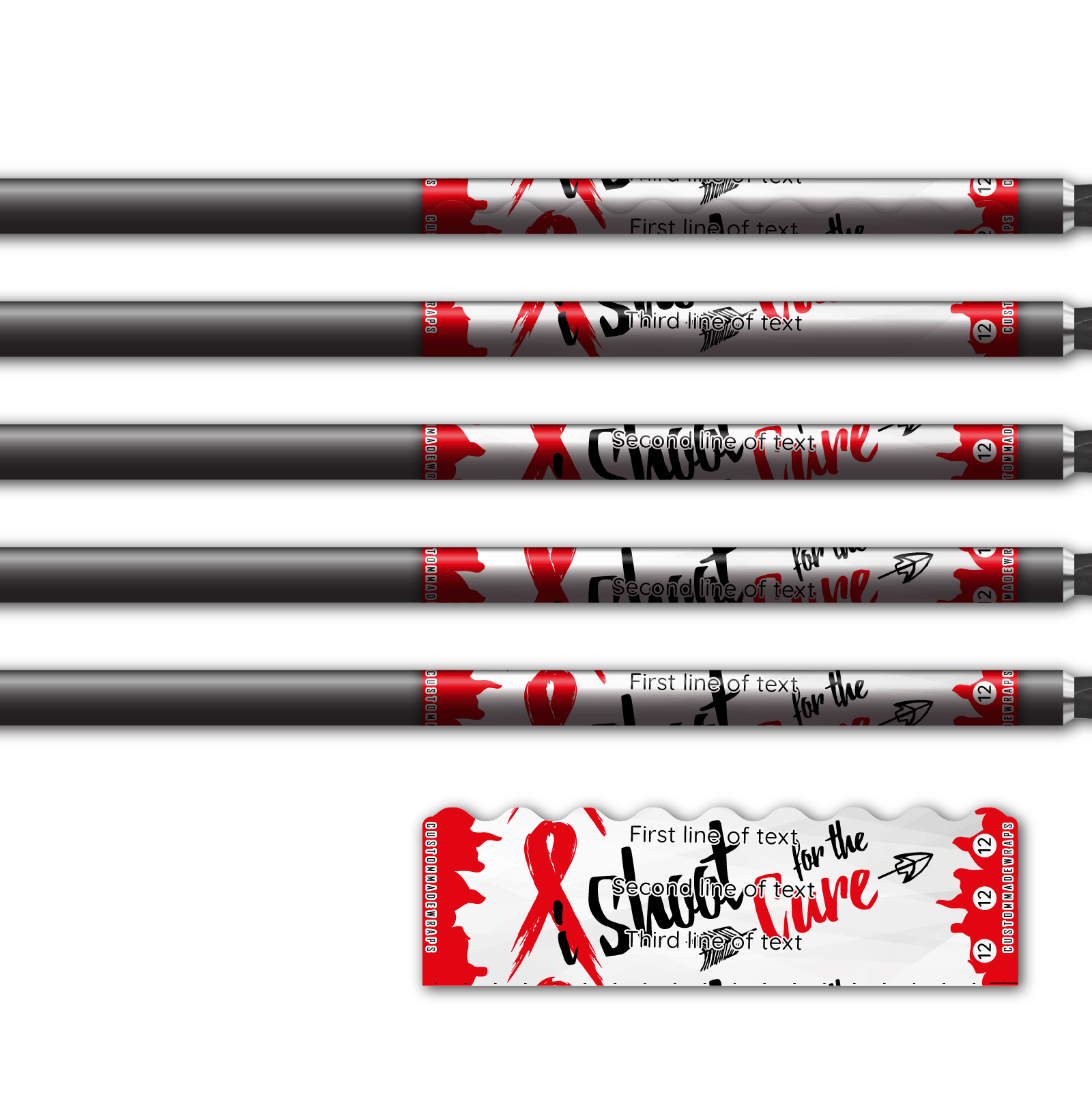 Alternative view of Shorty - Shoot for the Cure Red