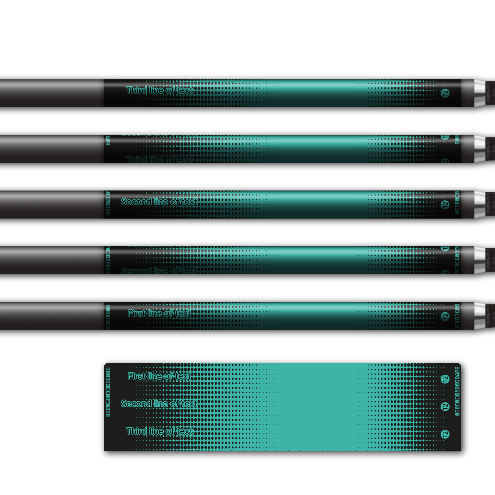 Alternative view of Regular - Gradient Black on Aqua