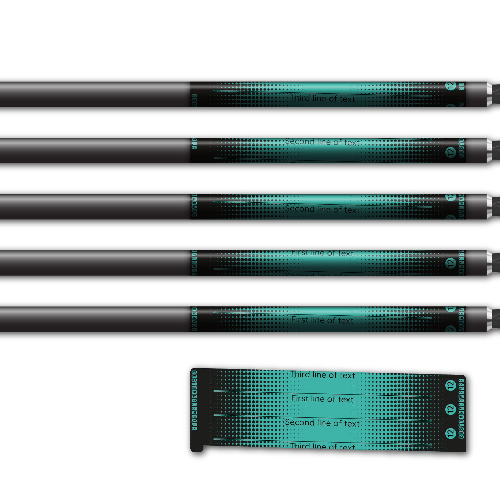 Alternative view of Spin Elite - Gradient Black on Aqua
