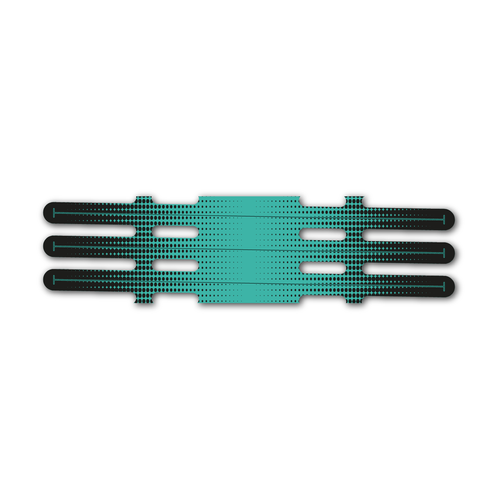 Vortex - Gradient Black on Aqua
